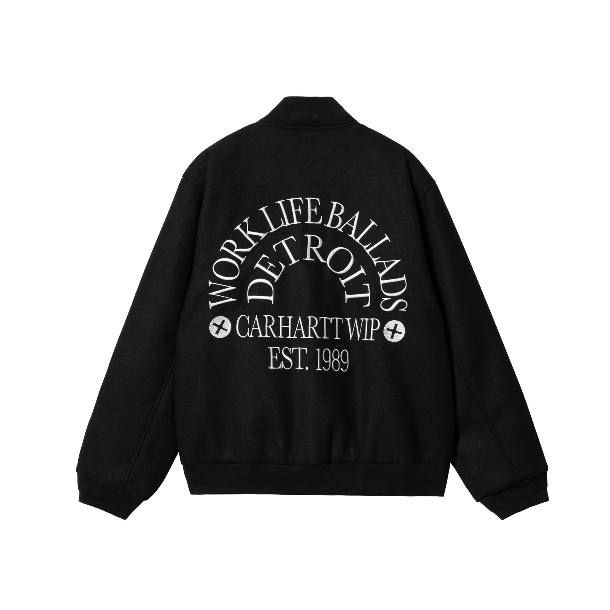 CARHARTT WIP WORK VARSITY BOMBER - BLACK