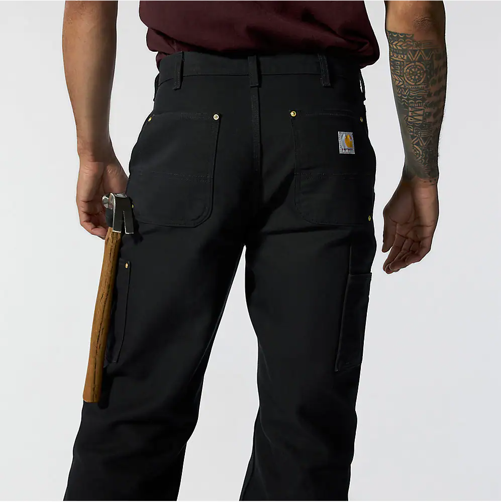 CARHARTT B01 LOOSE STRAIGHT FIRM DUCK DOUBLE-FRONT DUNGAREE - BLACK