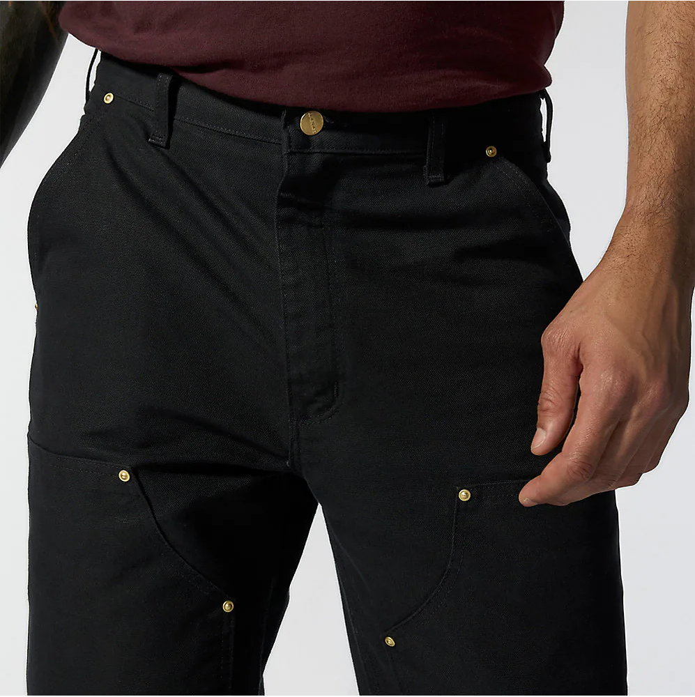 CARHARTT B01 LOOSE STRAIGHT FIRM DUCK DOUBLE-FRONT DUNGAREE - BLACK
