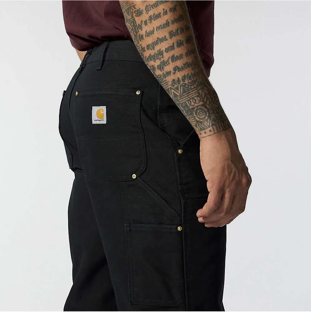 CARHARTT B01 LOOSE STRAIGHT FIRM DUCK DOUBLE-FRONT DUNGAREE - BLACK