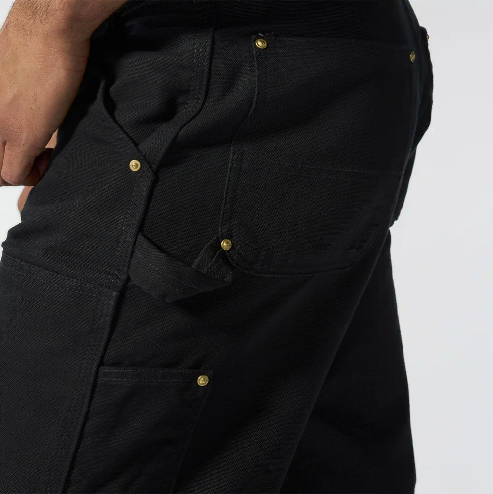 CARHARTT B01 LOOSE STRAIGHT FIRM DUCK DOUBLE-FRONT DUNGAREE - BLACK