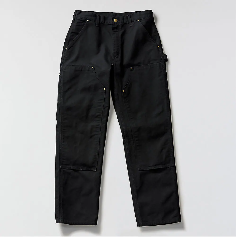 CARHARTT B01 LOOSE STRAIGHT FIRM DUCK DOUBLE-FRONT DUNGAREE - BLACK