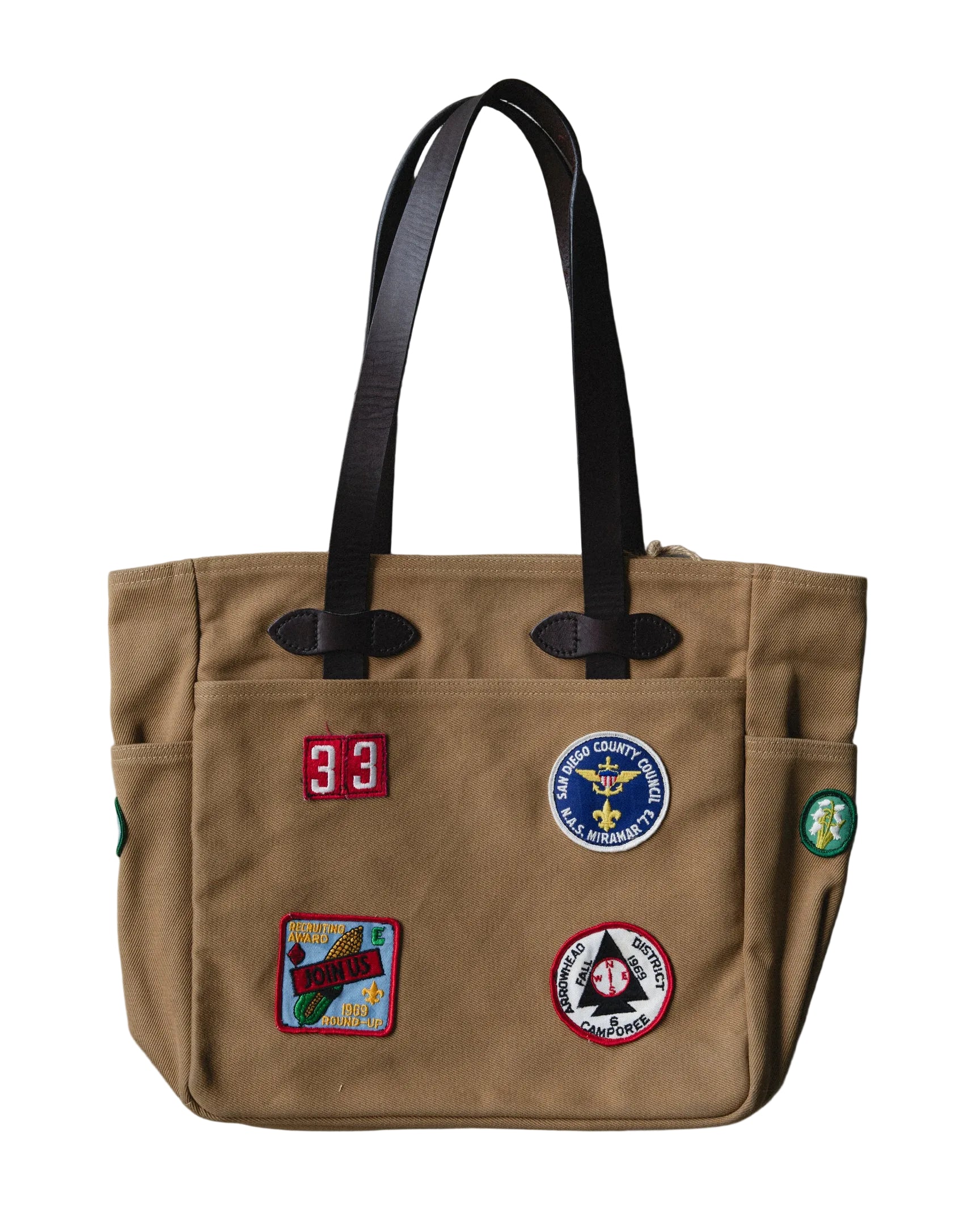 FILSON LIMITED EDITION ORIGINAL TOTE WITH OUT ZIPPER WITH PATCH - TAN