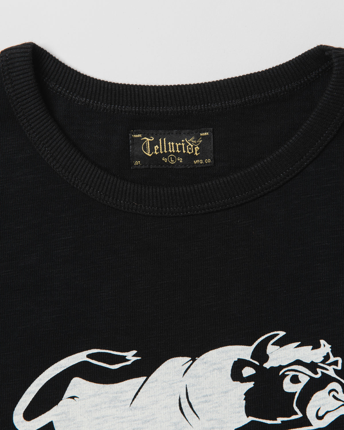 TELLURIDE RINGER TEE POSTCARD - WHITE/BLACK