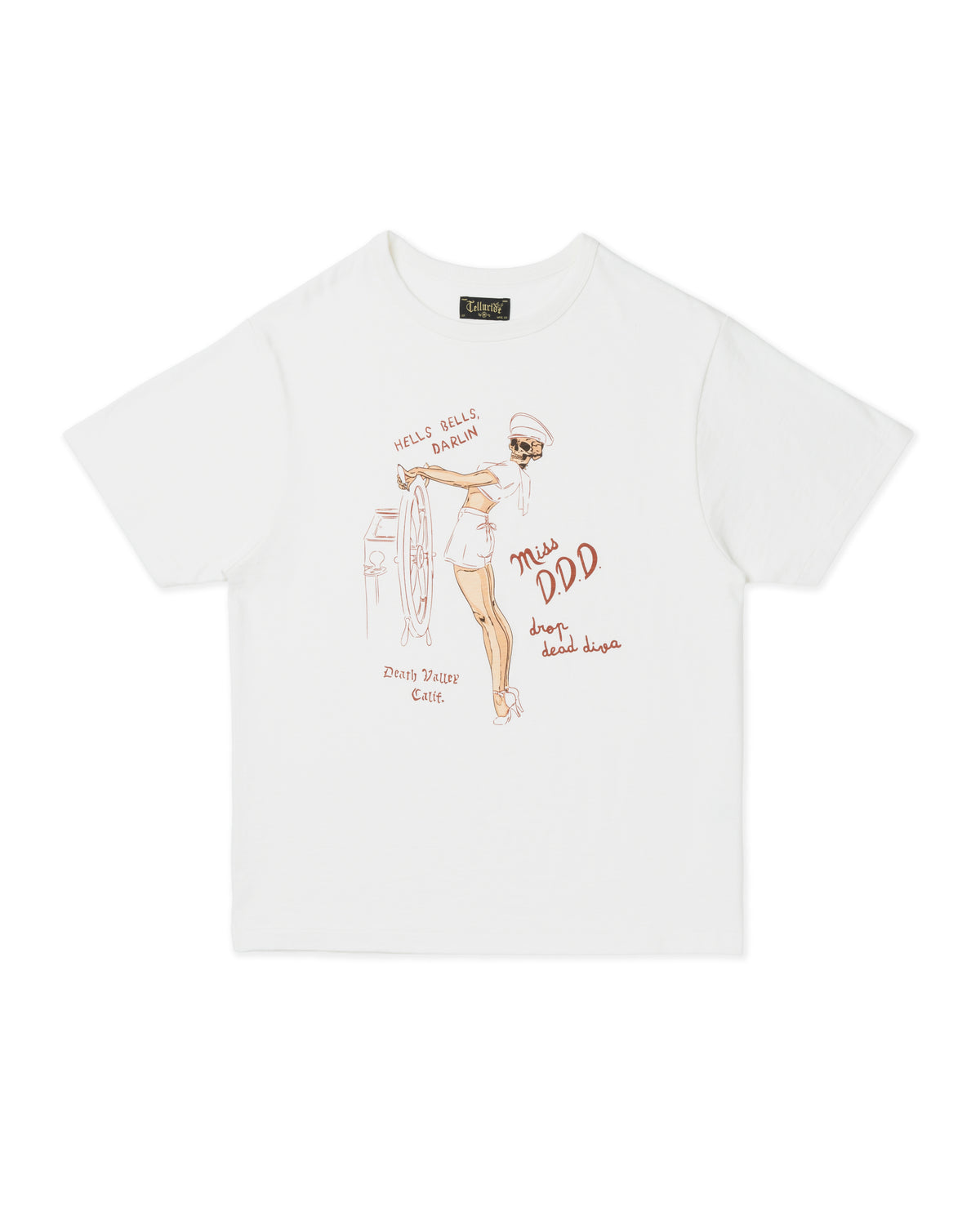 TELLURIDE GHOST PIN-UP TEE - WHITE