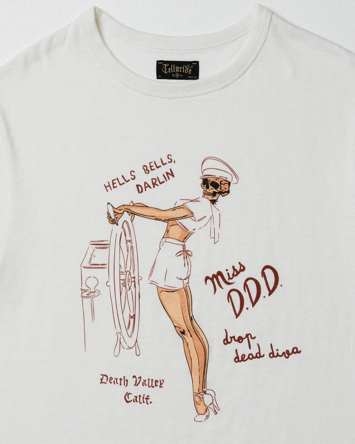 TELLURIDE GHOST PIN-UP TEE - WHITE