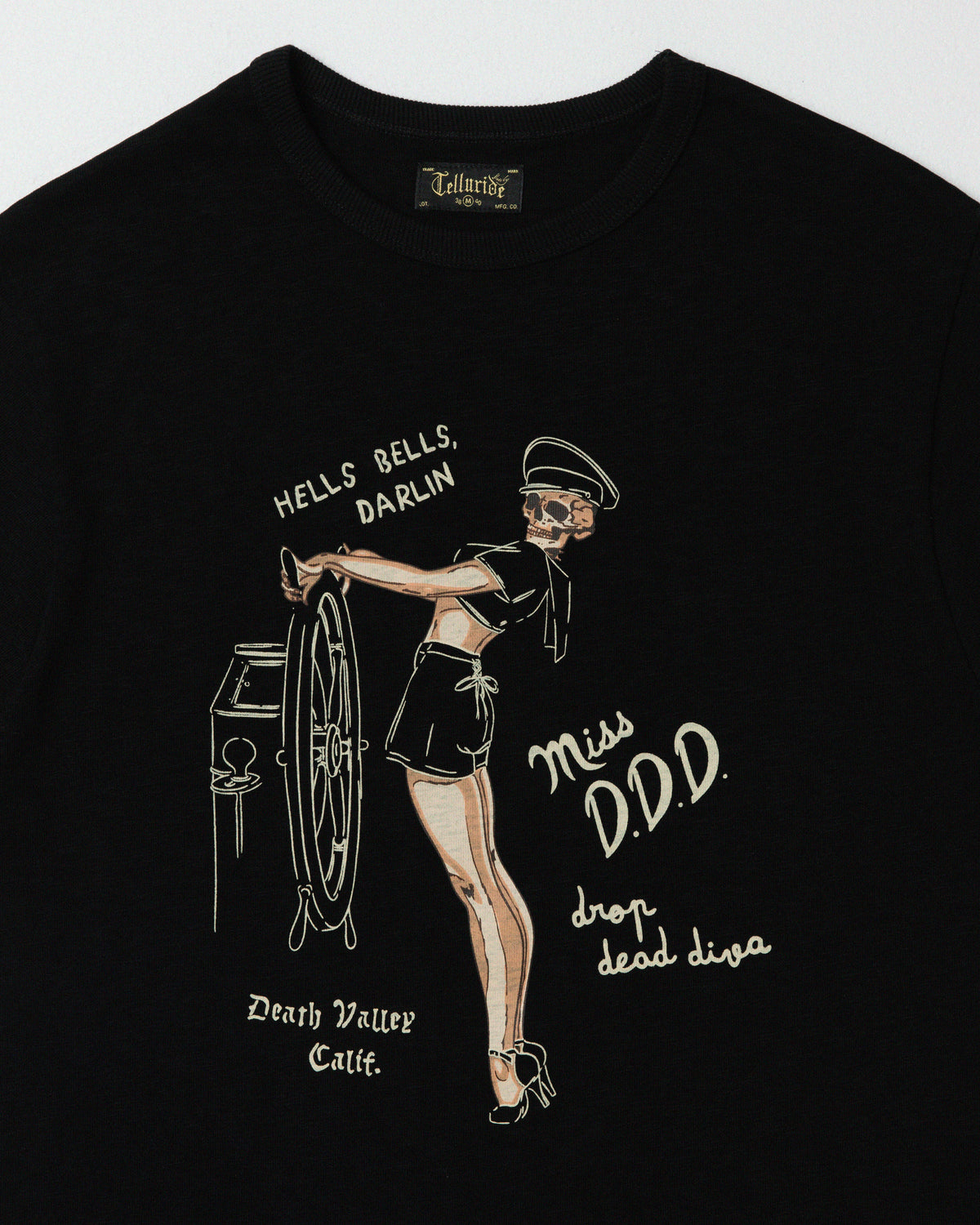 TELLURIDE GHOST PIN-UP TEE - BLACK