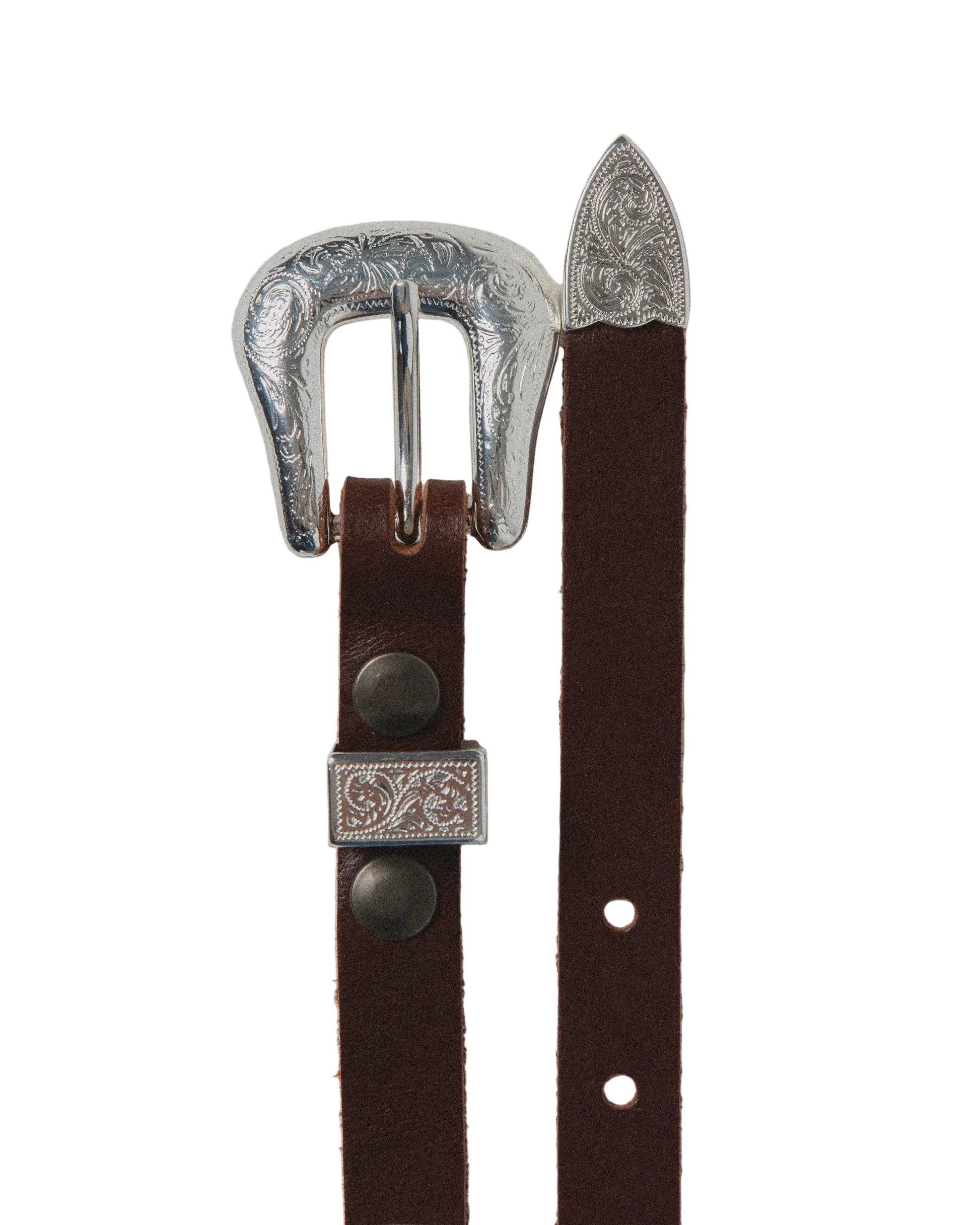 TELLURIDE SAINT DENIS WESTERN BELT 19MM - MAHOGANY