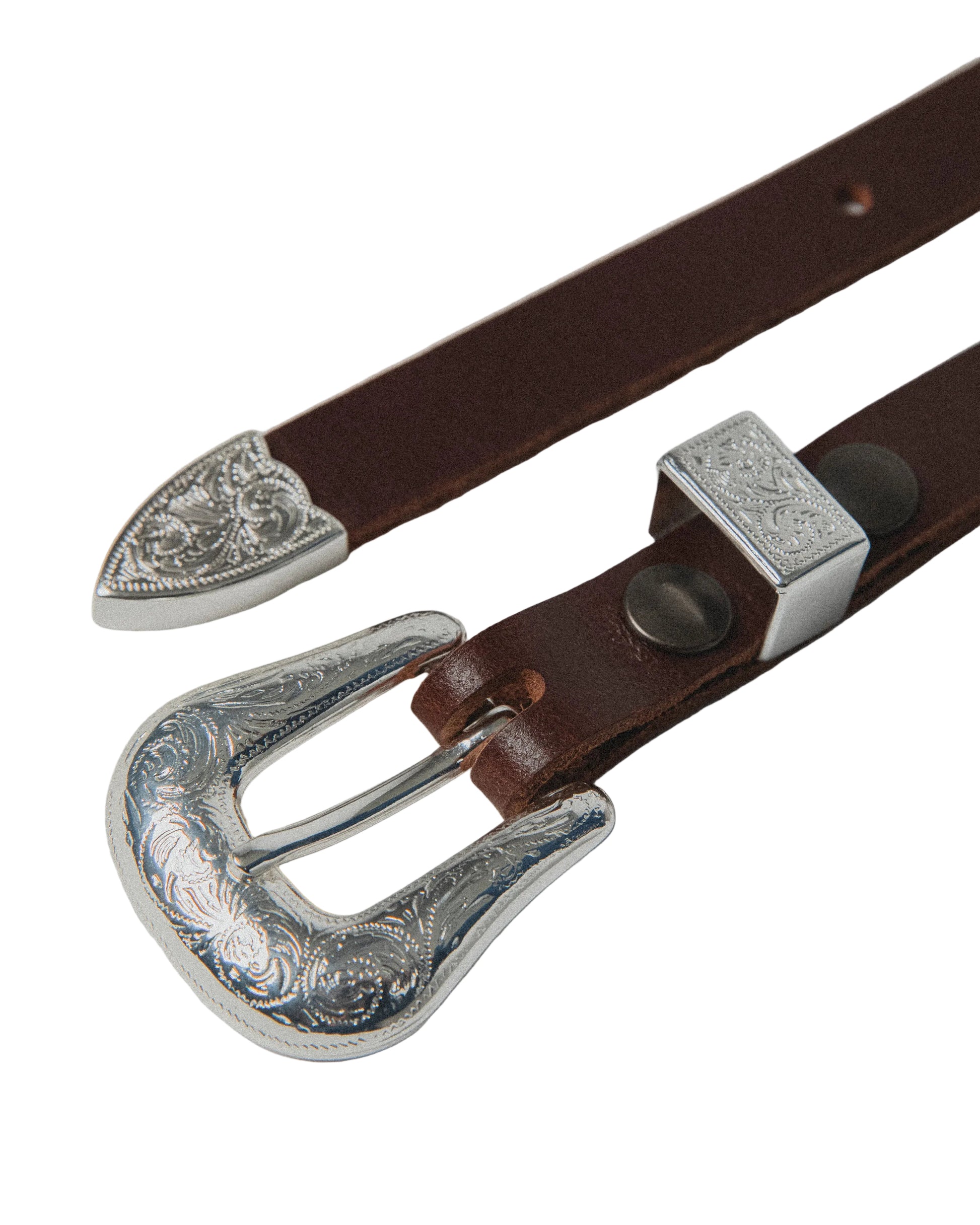 TELLURIDE SAINT DENIS WESTERN BELT 19MM - MAHOGANY