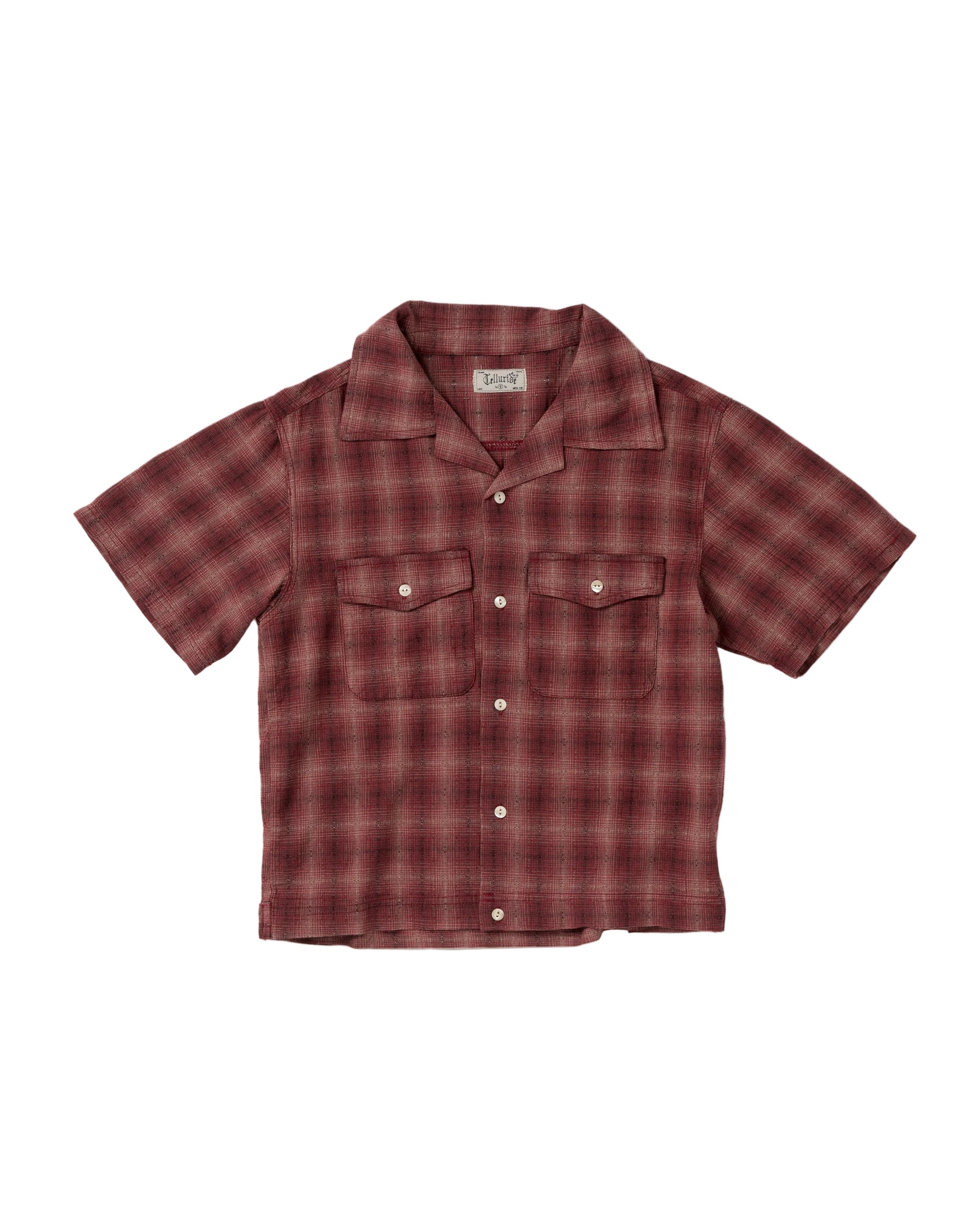 Telluride Drifter Signal Pattern Jacquard Shirt — Mulberry — front view