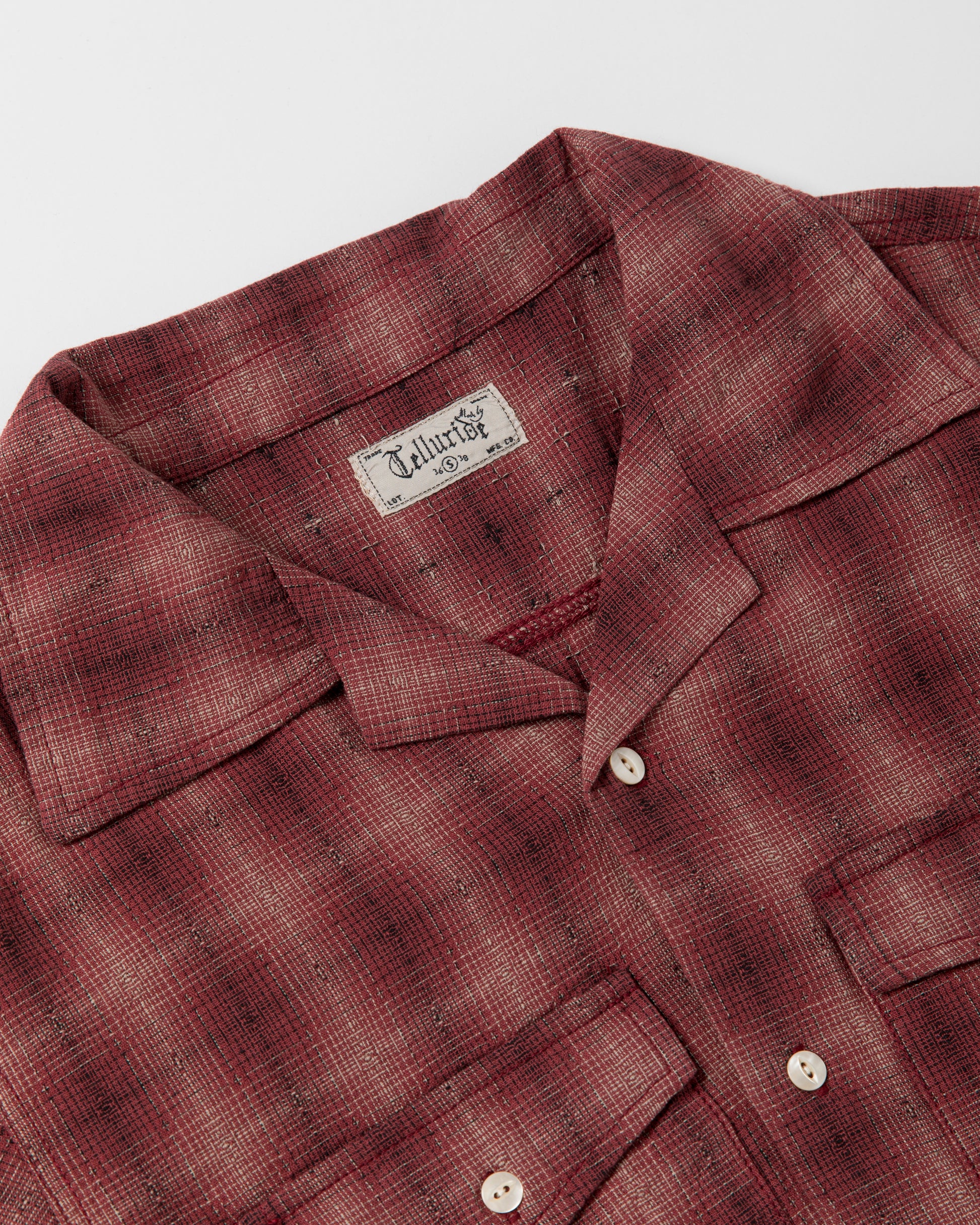 Telluride Drifter Signal Pattern Jacquard Shirt — Mulberry — view 3