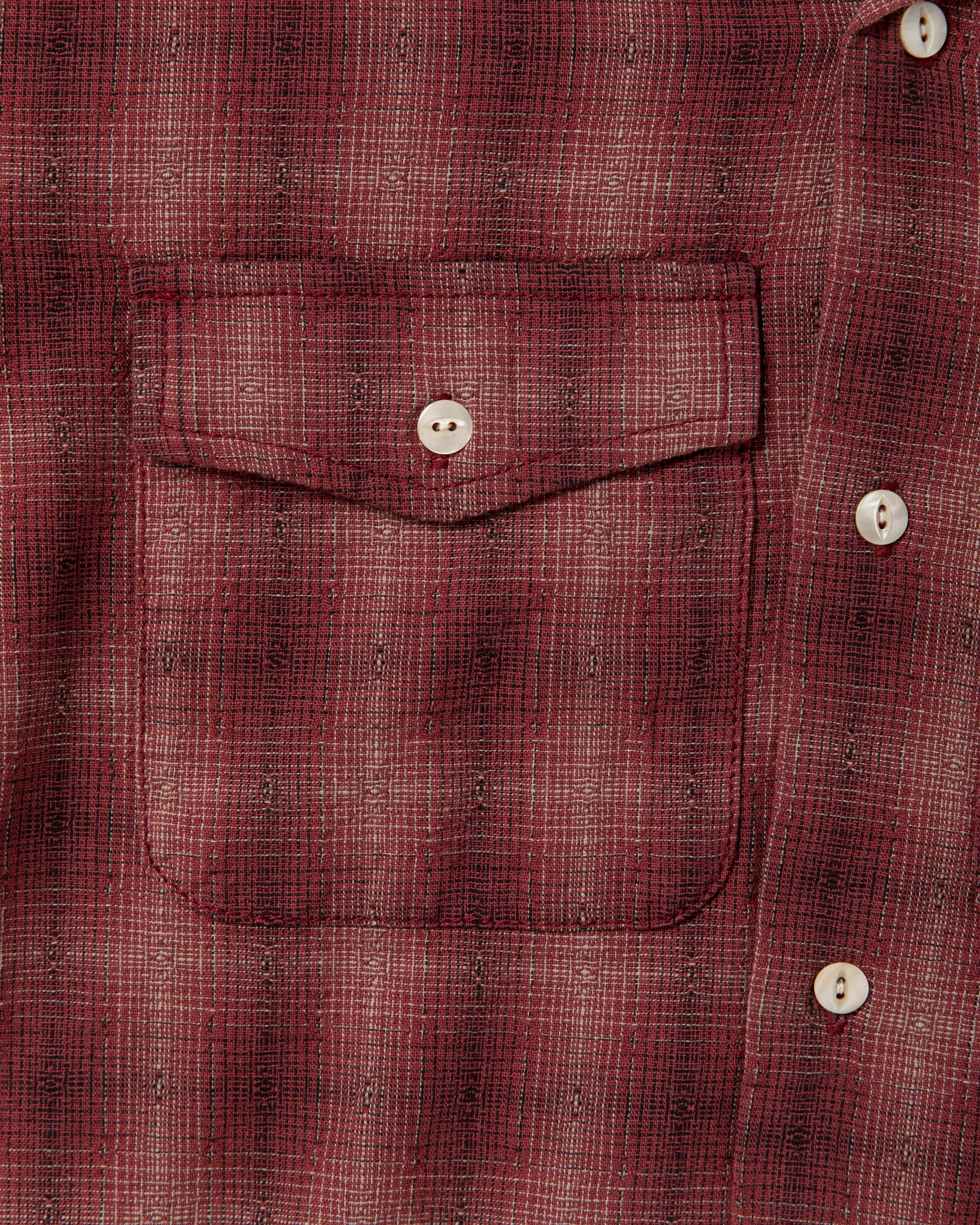 Telluride Drifter Signal Pattern Jacquard Shirt — Mulberry — view 8