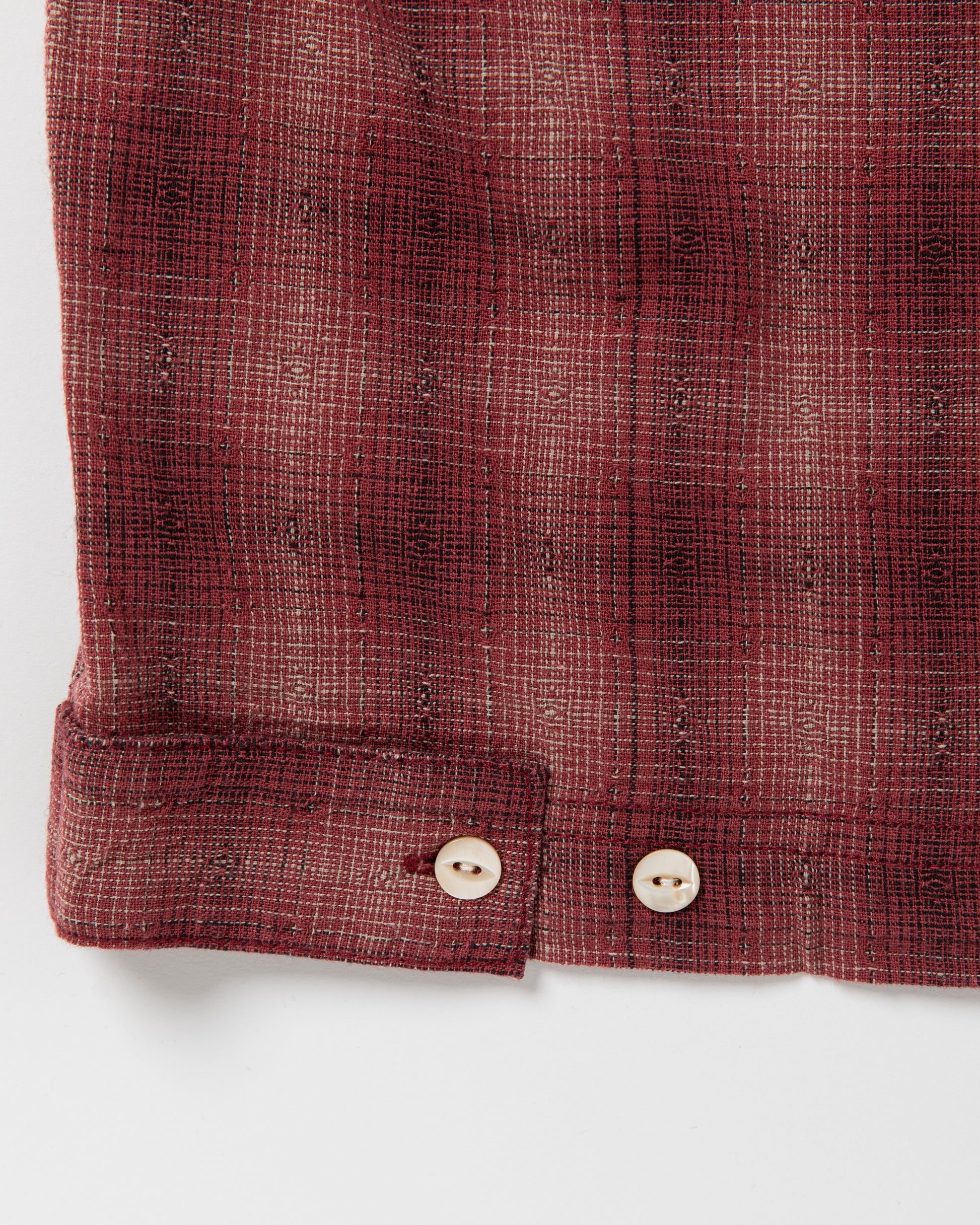 Telluride Drifter Signal Pattern Jacquard Shirt — Mulberry — view 5