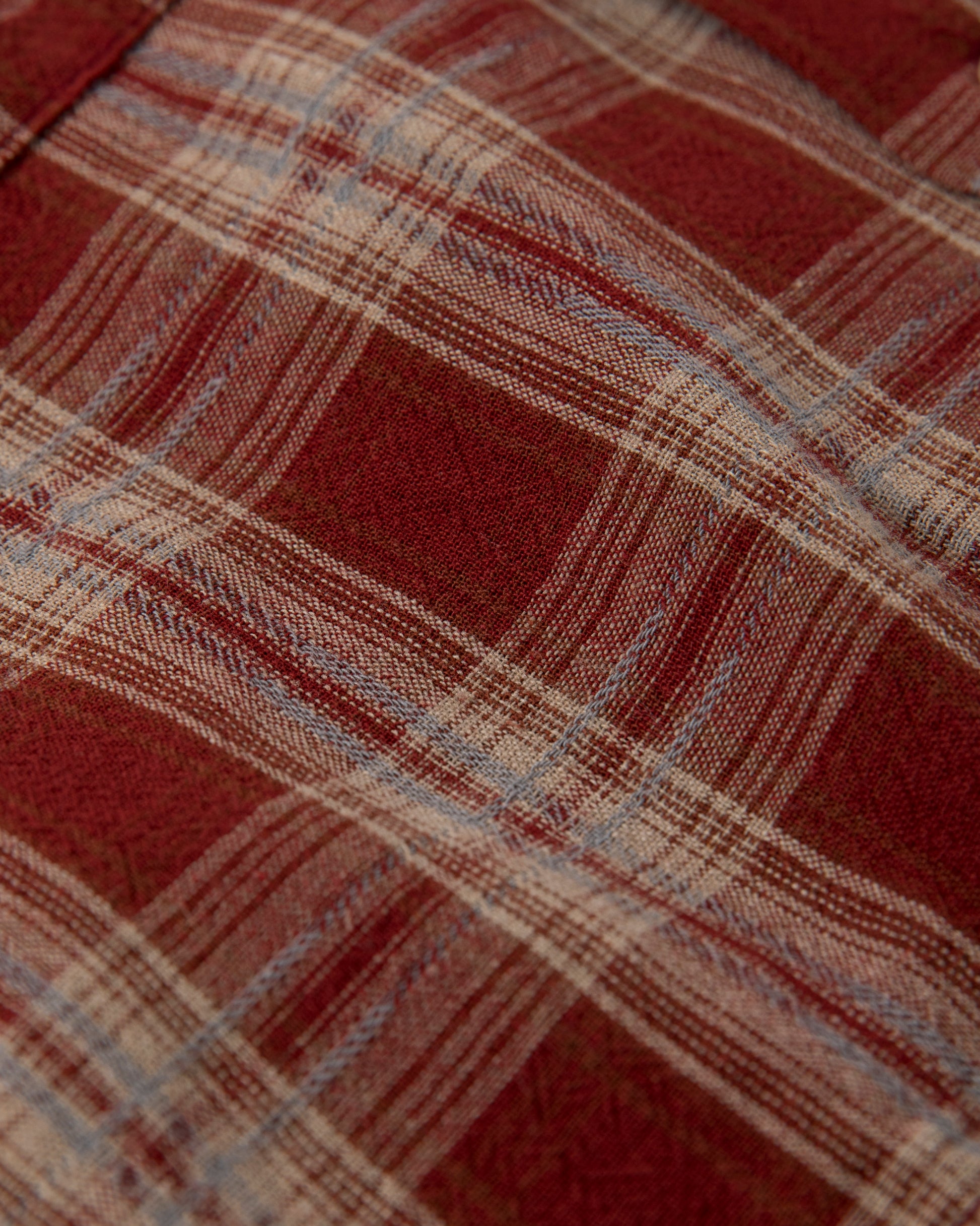Telluride Drifter Check Flannel Cotton Dye Shirt — Terracotta — view 9
