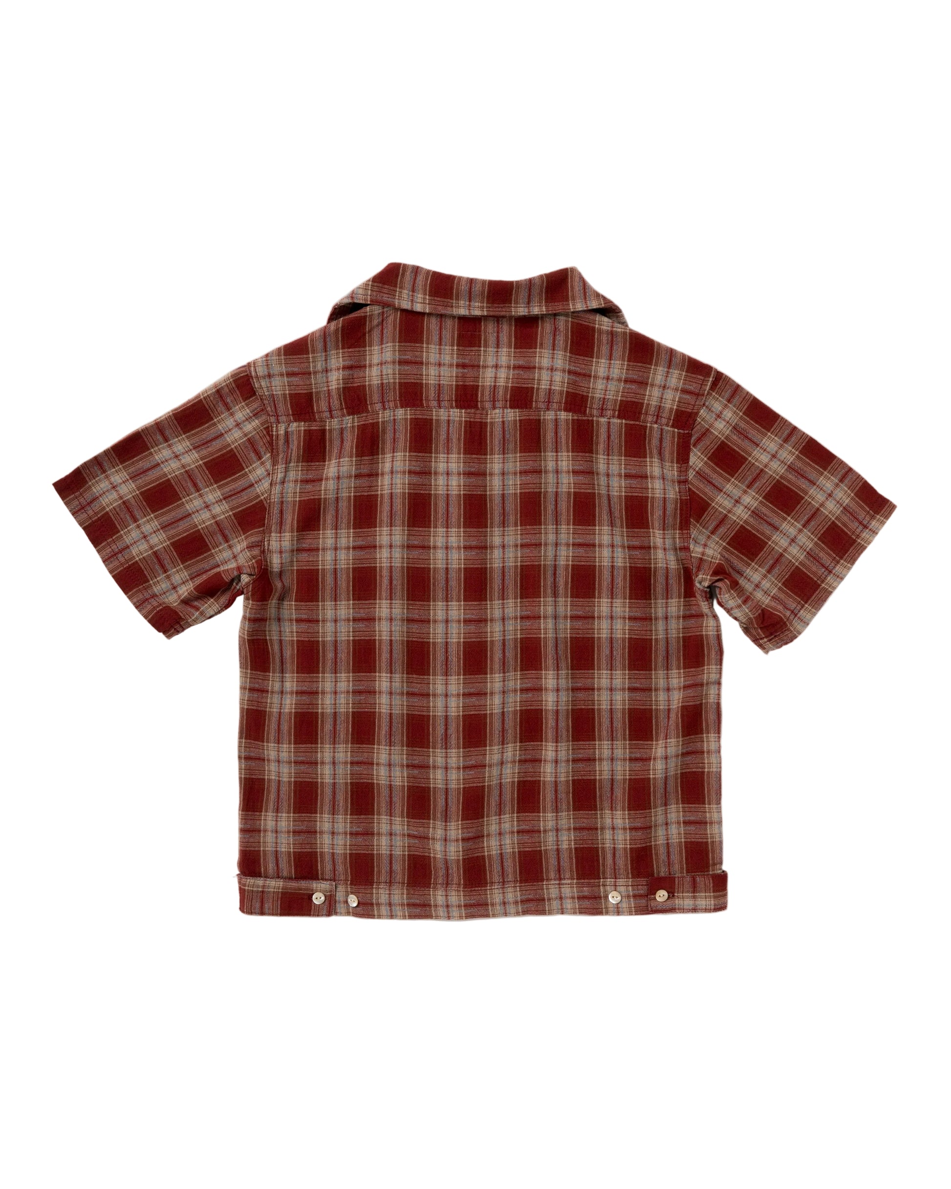 Telluride Drifter Check Flannel Cotton Dye Shirt — Terracotta — view 3