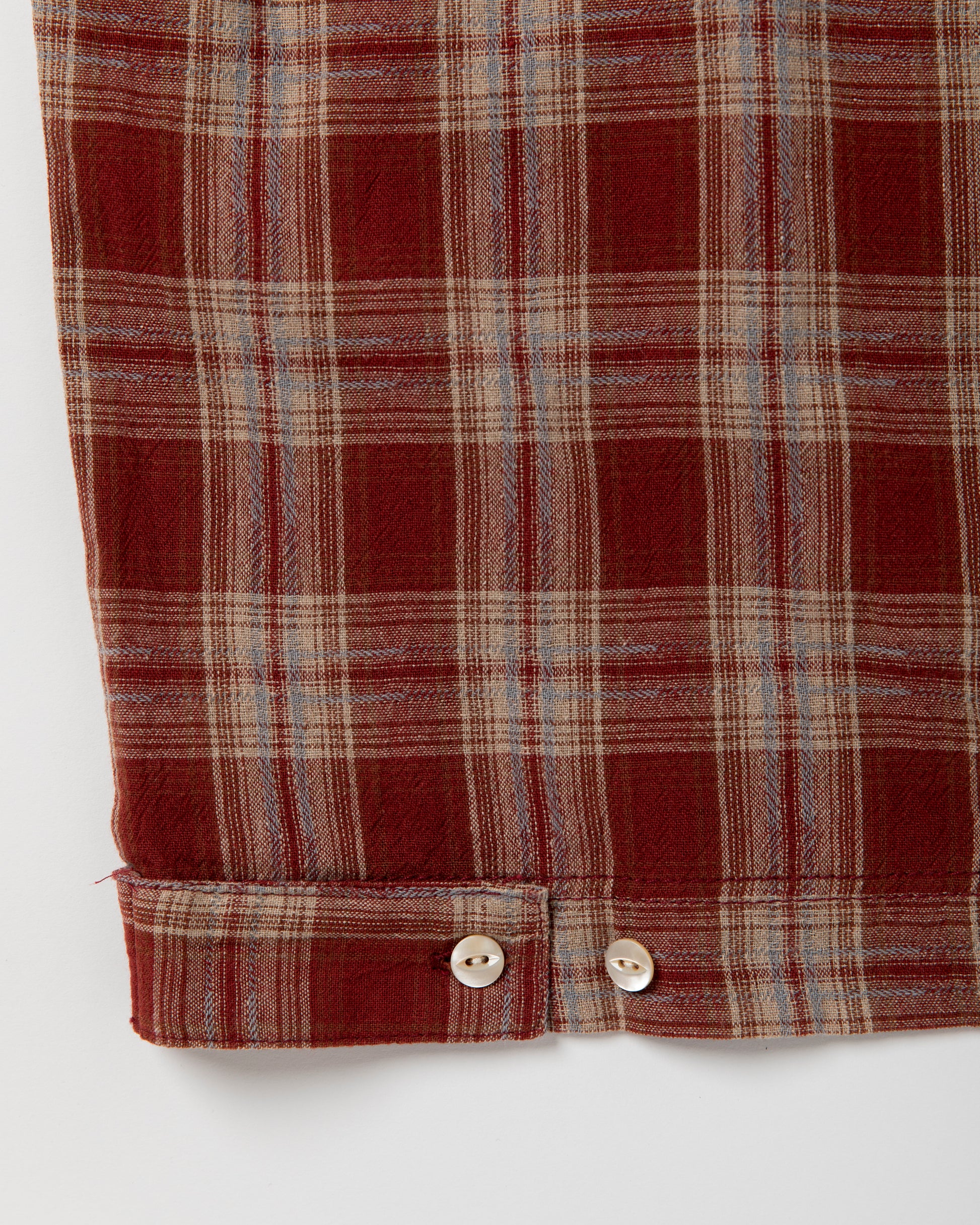 Telluride Drifter Check Flannel Cotton Dye Shirt — Terracotta — view 8