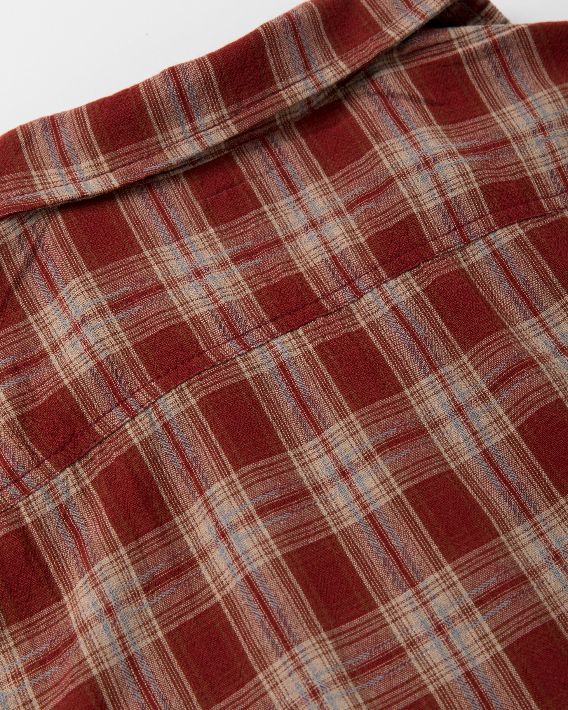 Telluride Drifter Check Flannel Cotton Dye Shirt — Terracotta — view 6