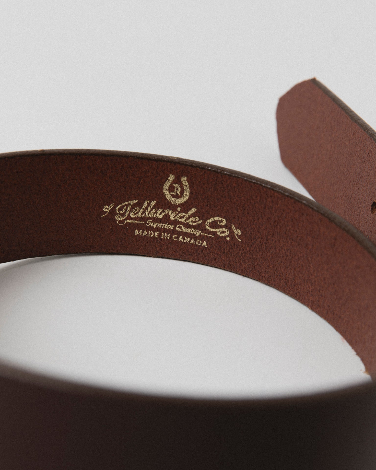 TELLURIDE BUFFALO BILL ANVIL BELT 40MM - MAHOGANY