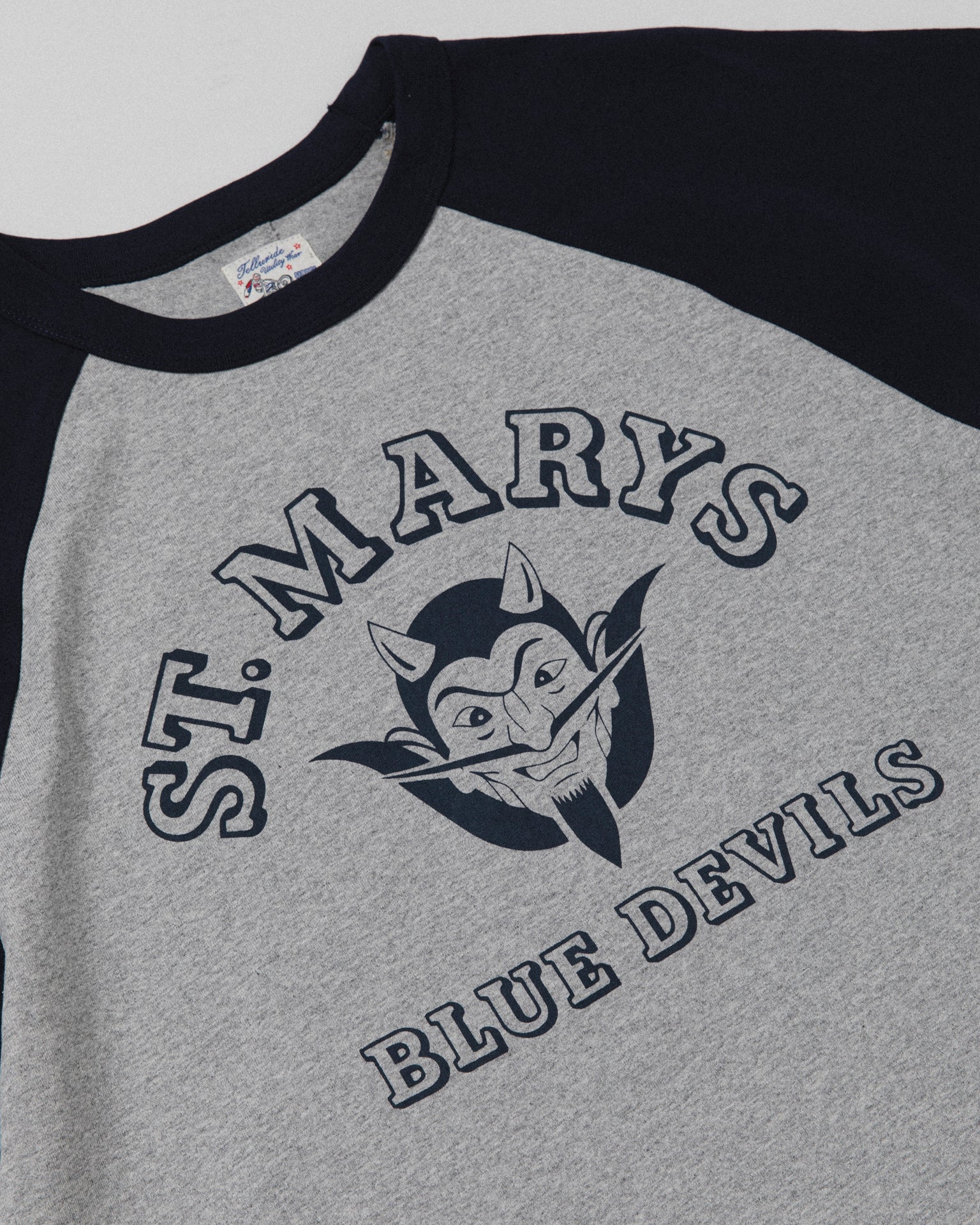TELLURIDE SPINE RAGLAN TEE ST. MARY - GREY/NAVY