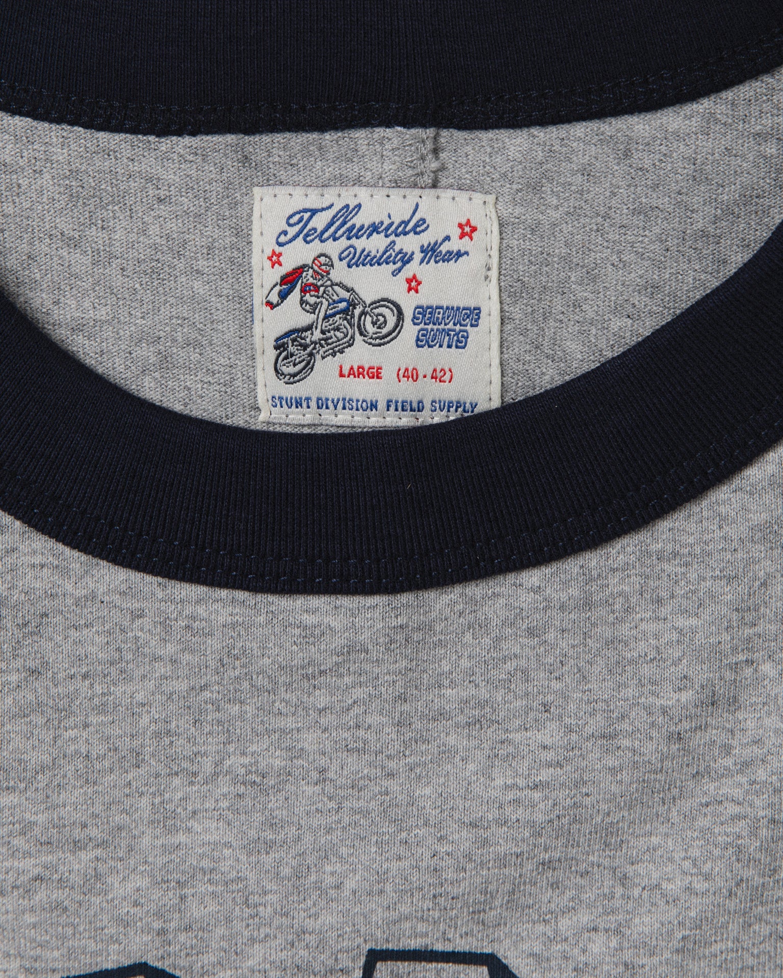 TELLURIDE SPINE RAGLAN TEE ST. MARY - GREY/NAVY