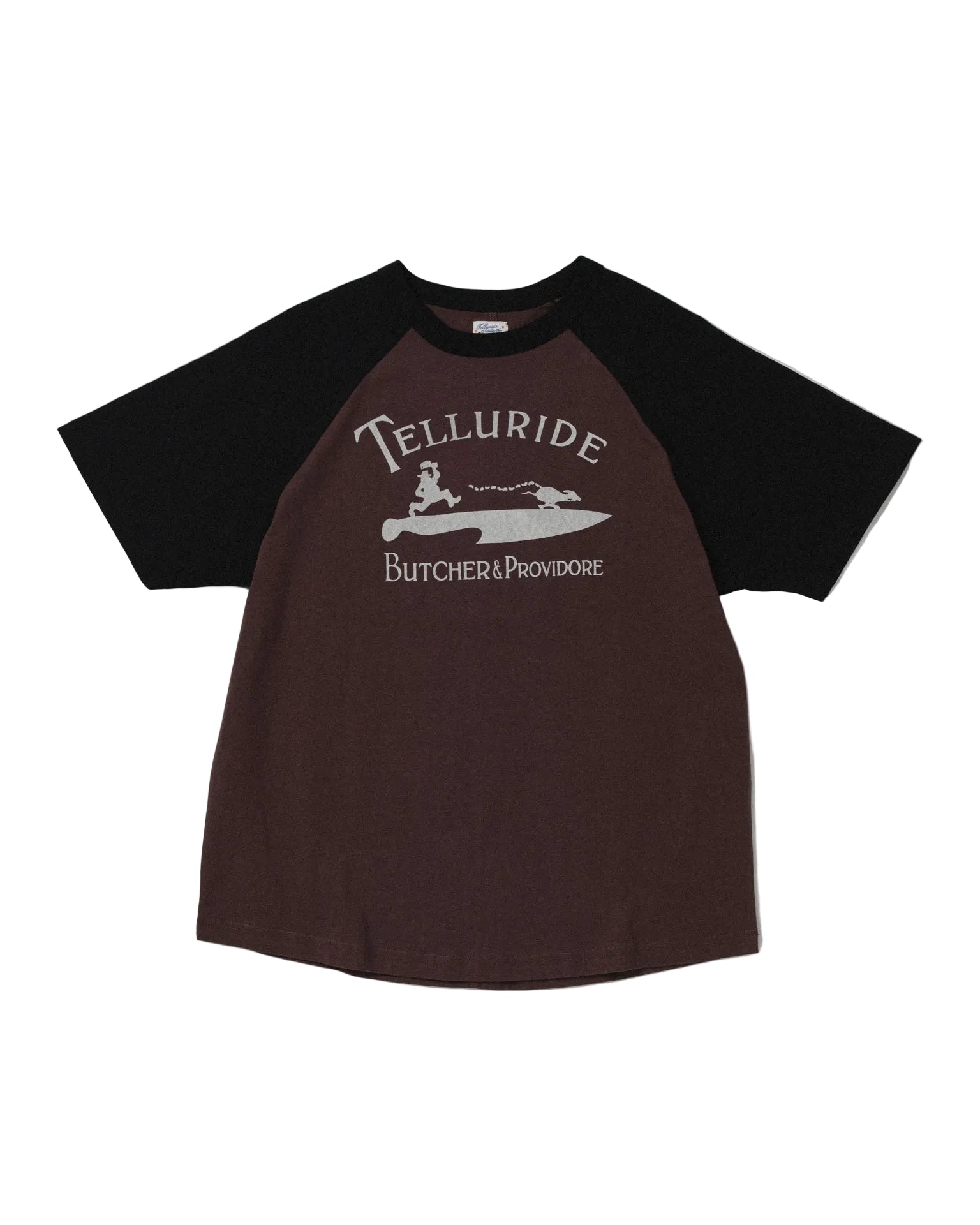 TELLURIDE SPINE RAGLAN TEE THE BUTCHER - PLUM/BLACK