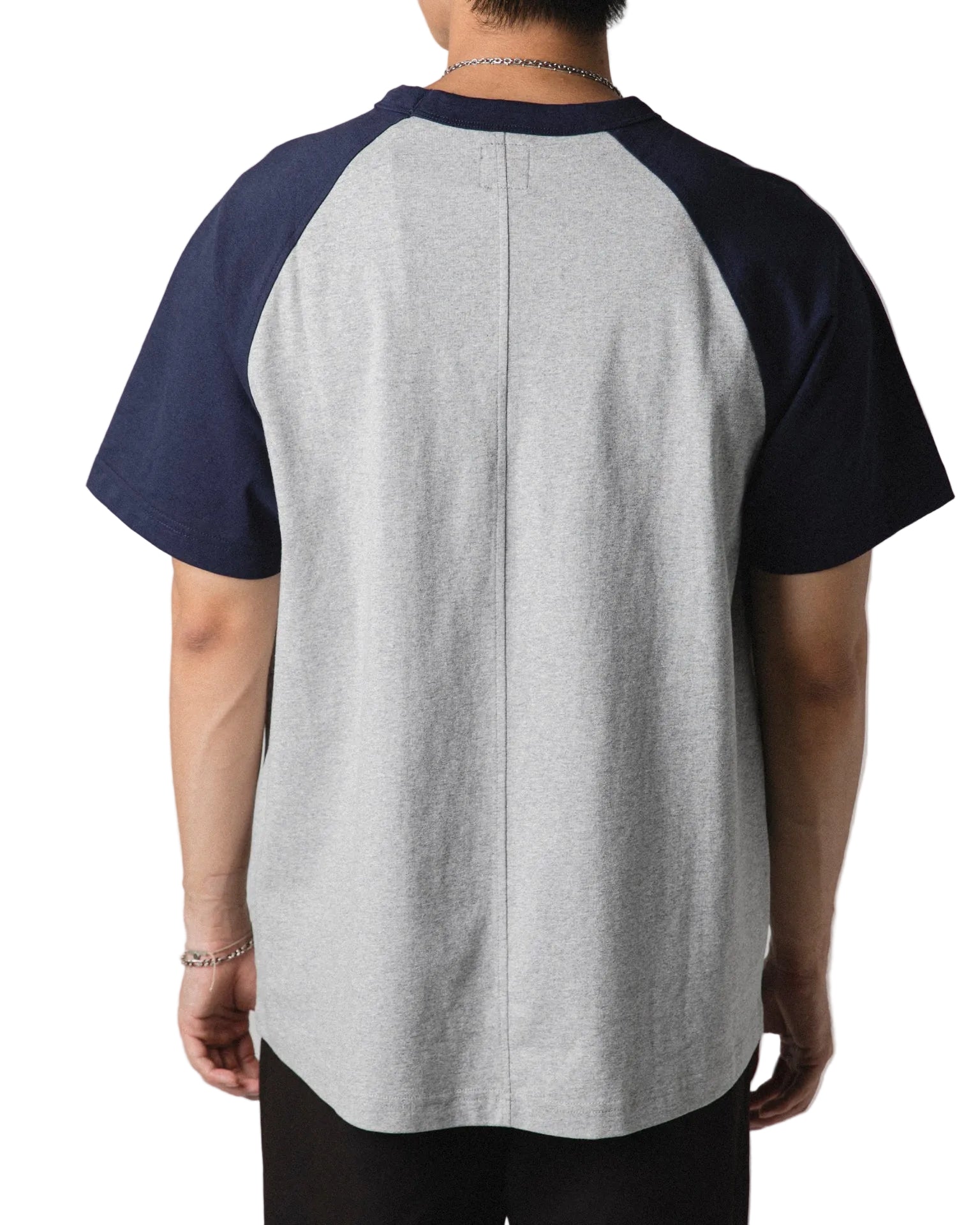 TELLURIDE SPINE RAGLAN TEE ST. MARY - GREY/NAVY