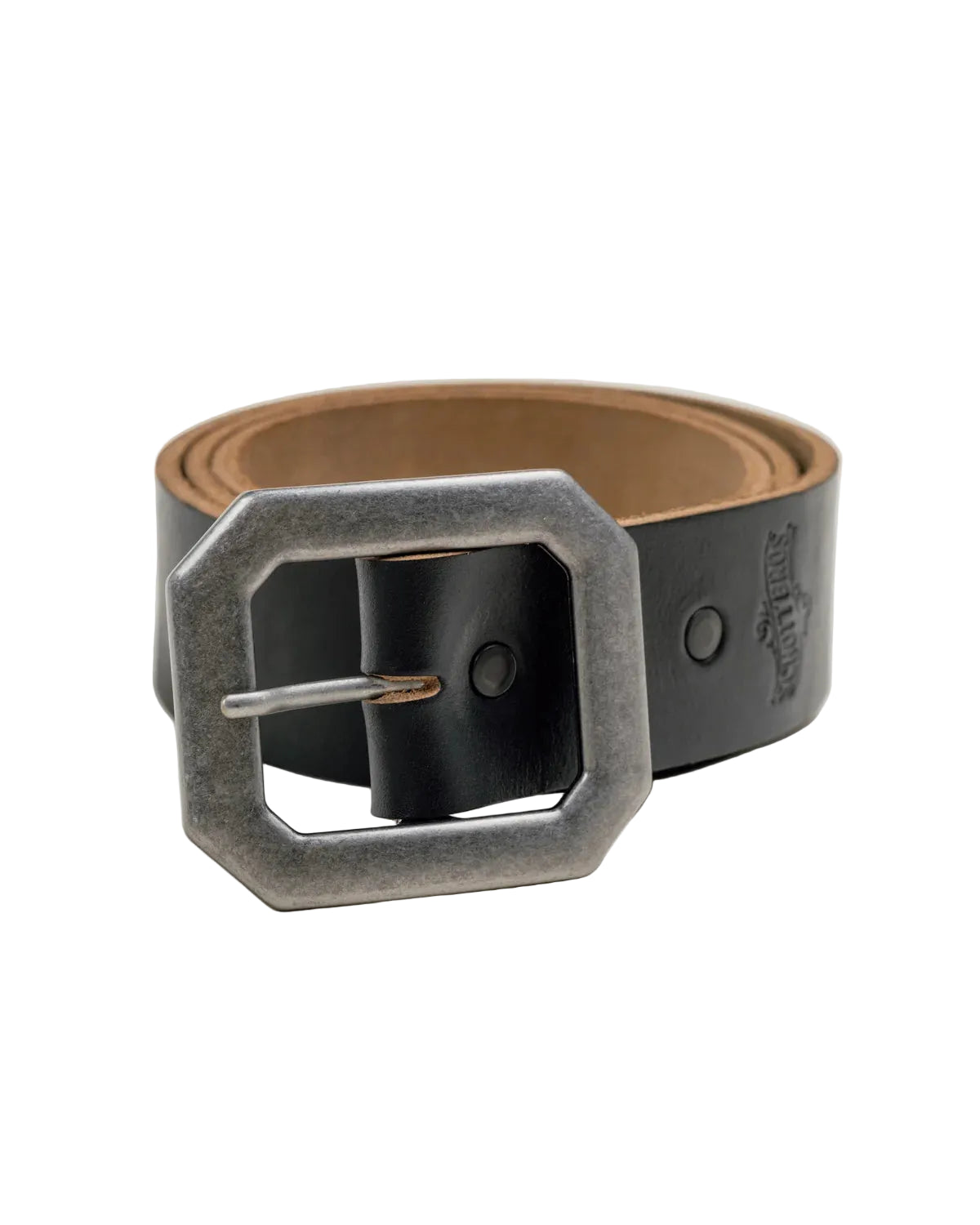 SCHOTT NYC BLT1 HORWEEN STEERHIDE BELT - BLACK
