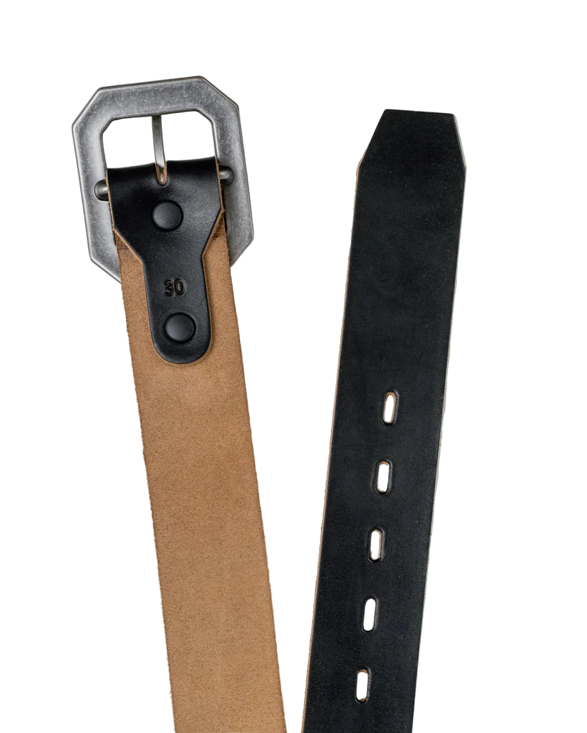 SCHOTT NYC BLT1 HORWEEN STEERHIDE BELT - BLACK