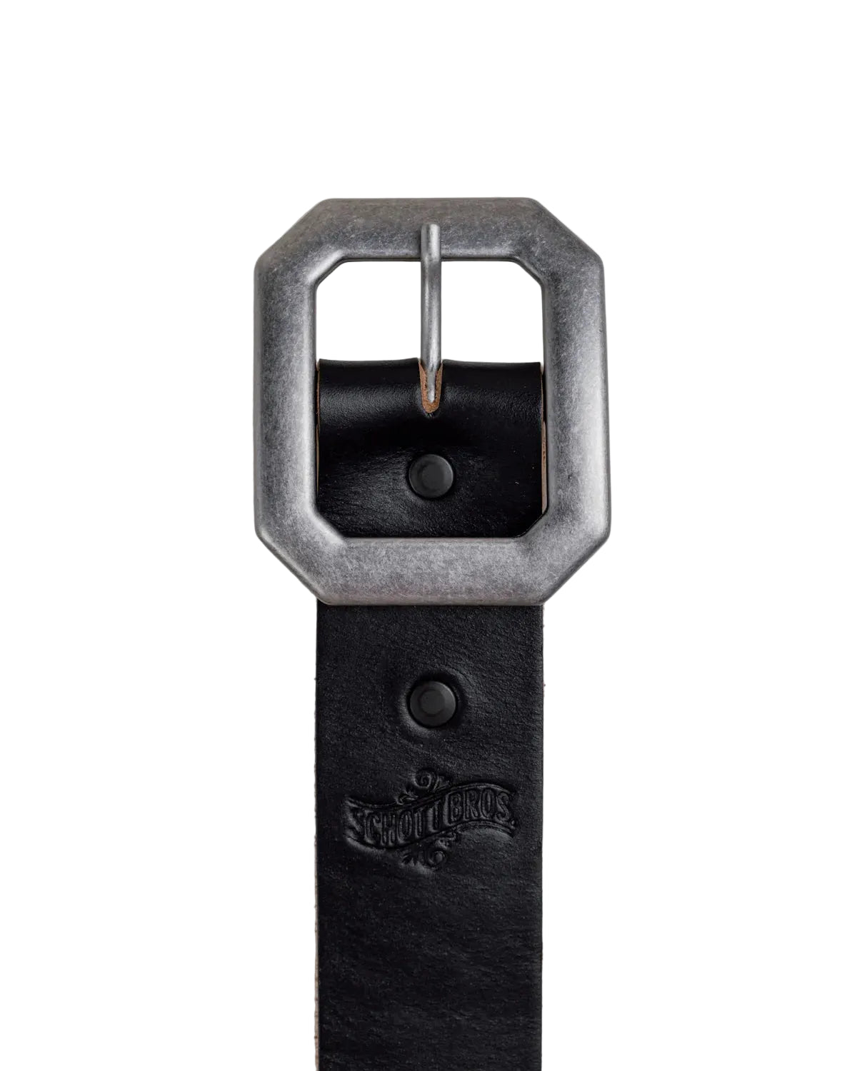 SCHOTT NYC BLT1 HORWEEN STEERHIDE BELT - BLACK