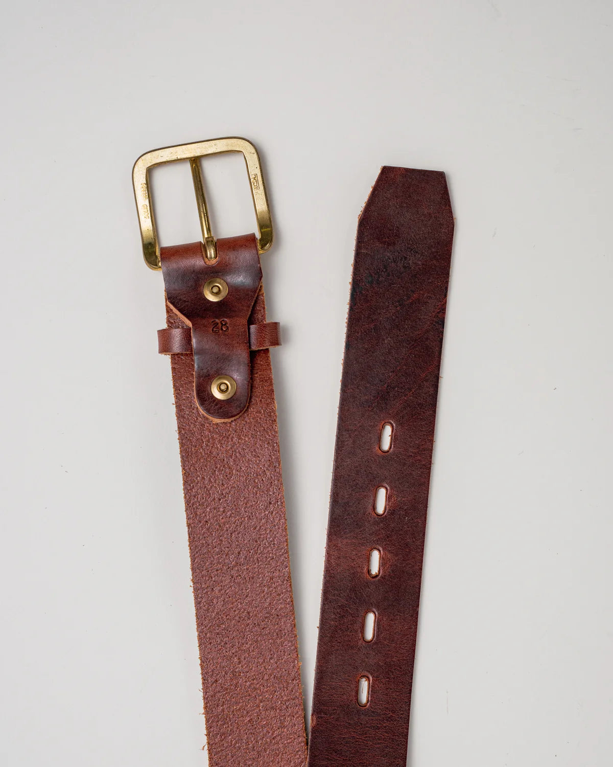 SCHOTT NYC BLT23 SCHOTT NYC STEERHIDE BELT - BROWN