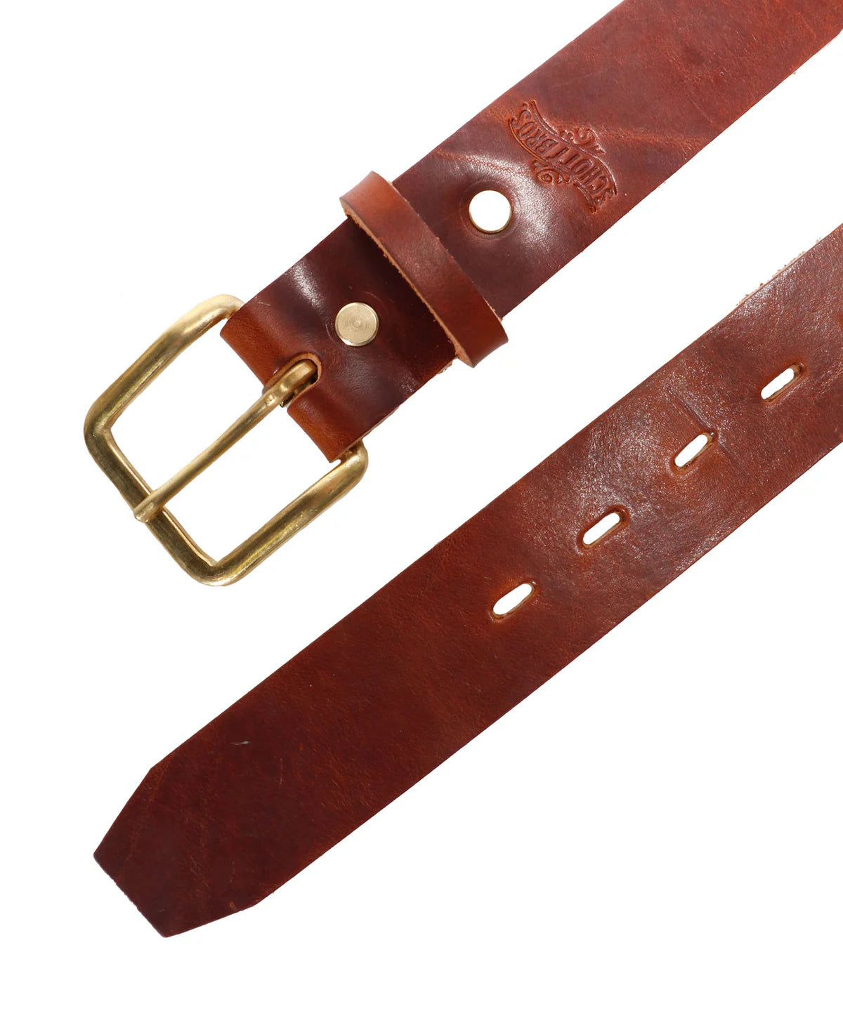 SCHOTT NYC BLT23 SCHOTT NYC STEERHIDE BELT - BROWN