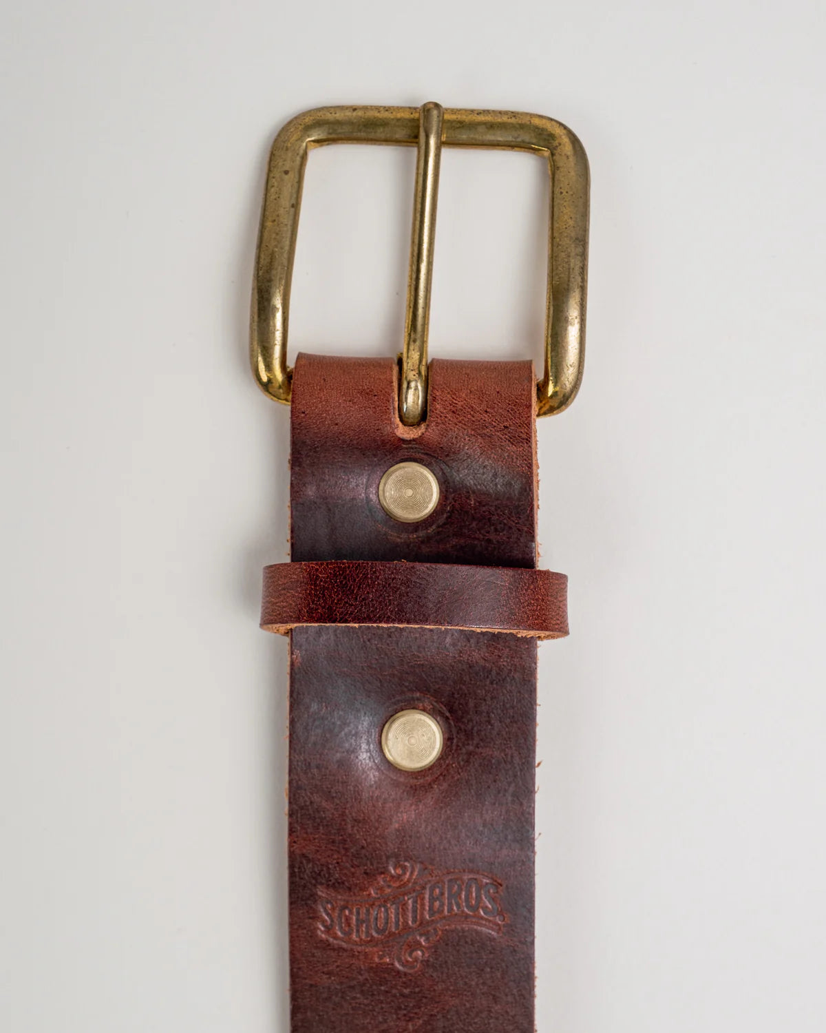 SCHOTT NYC BLT23 SCHOTT NYC STEERHIDE BELT - BROWN