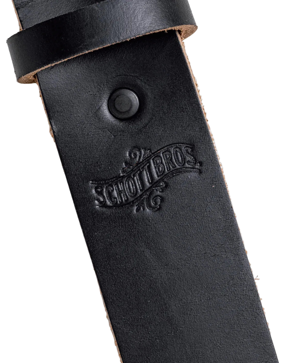 SCHOTT NYC BLT81 HORWEEN STEERHIDE BELT - BLACK