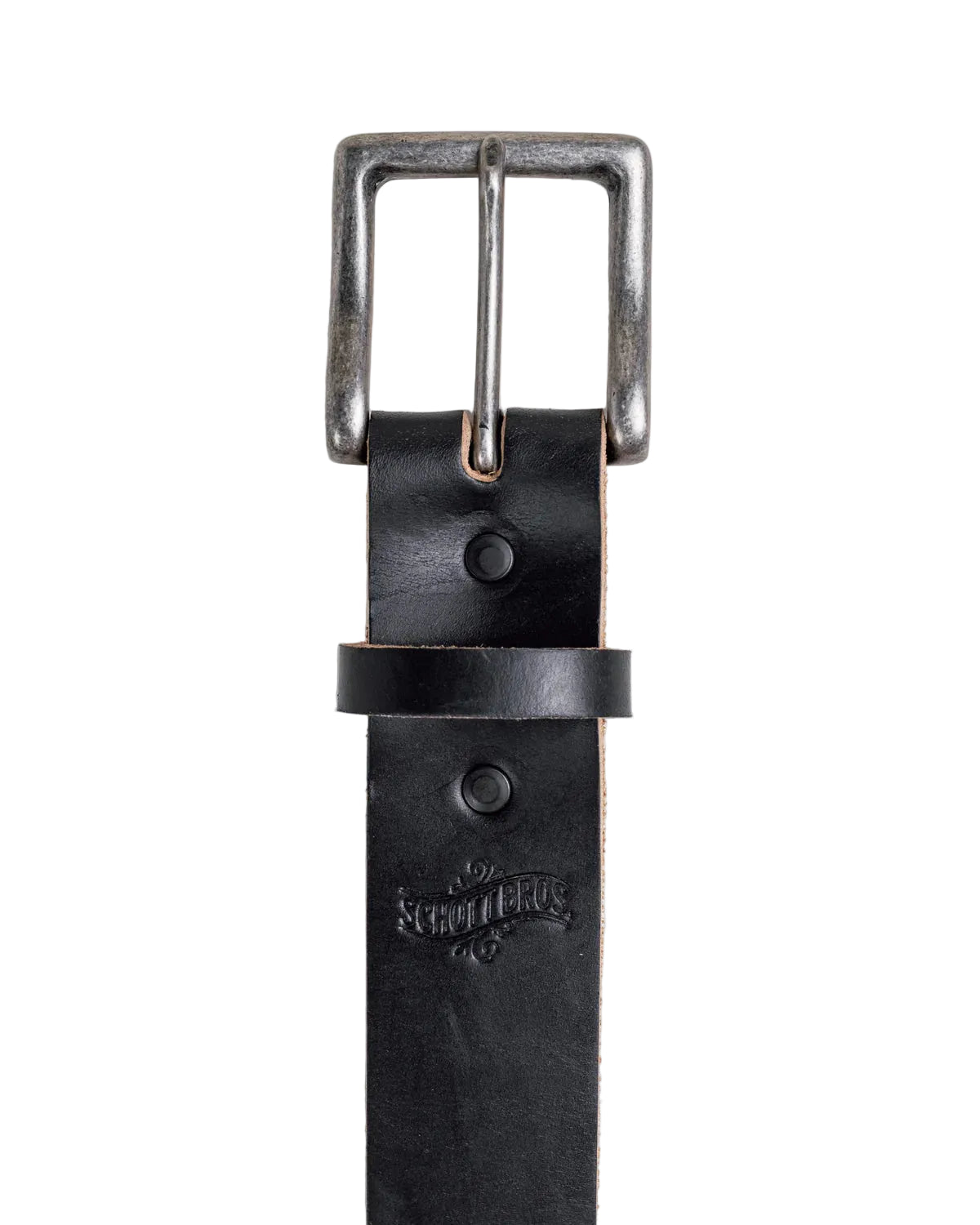 SCHOTT NYC BLT81 HORWEEN STEERHIDE BELT - BLACK
