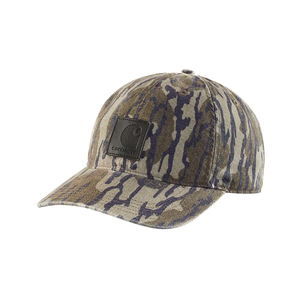 CARHARTT CANVAS CAMO CAP - MOSSY OAK BOTTOMLAND CAMO