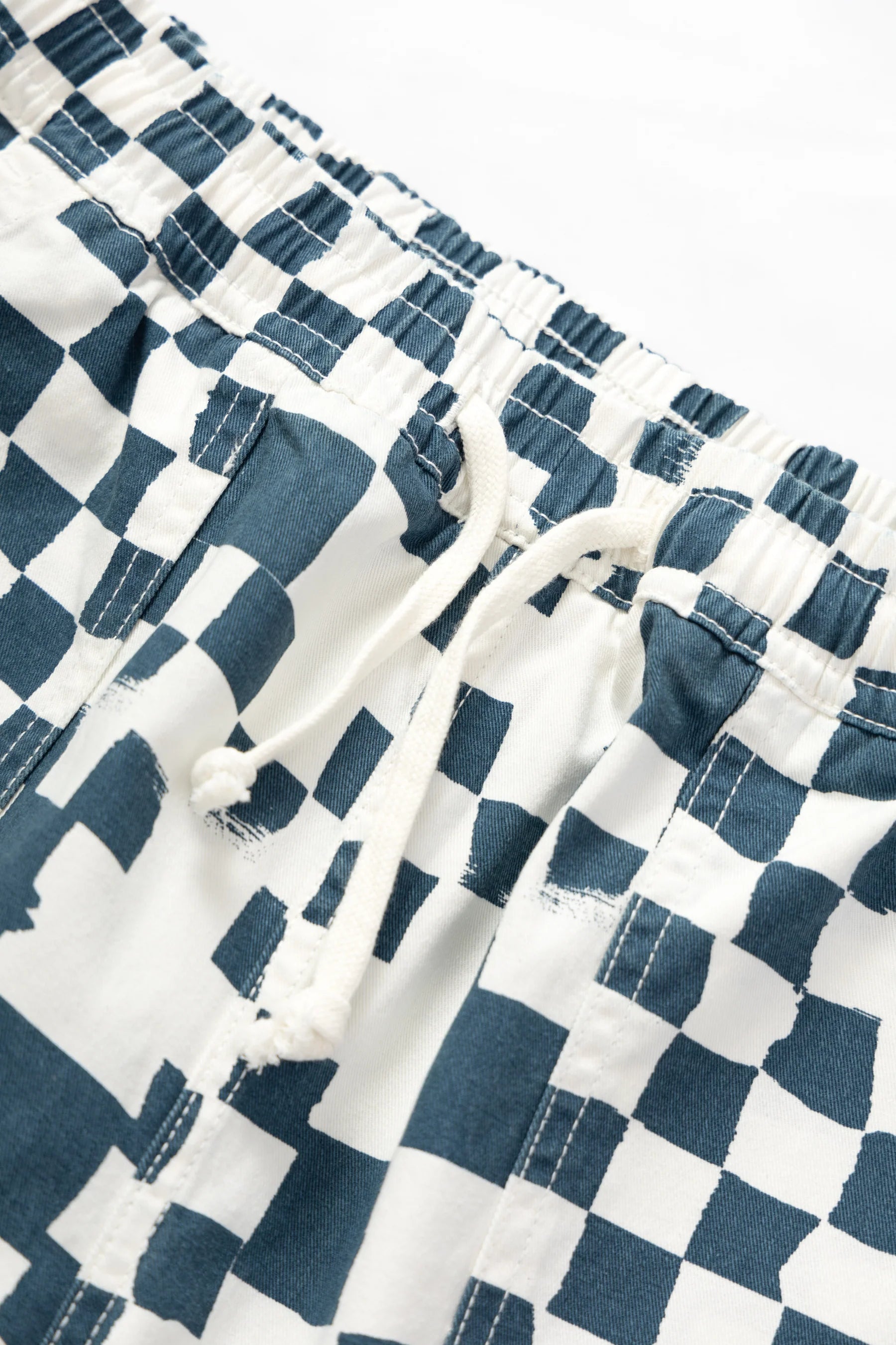 Service Works Drill Printed Chef Pant — Teal Checker — view 4