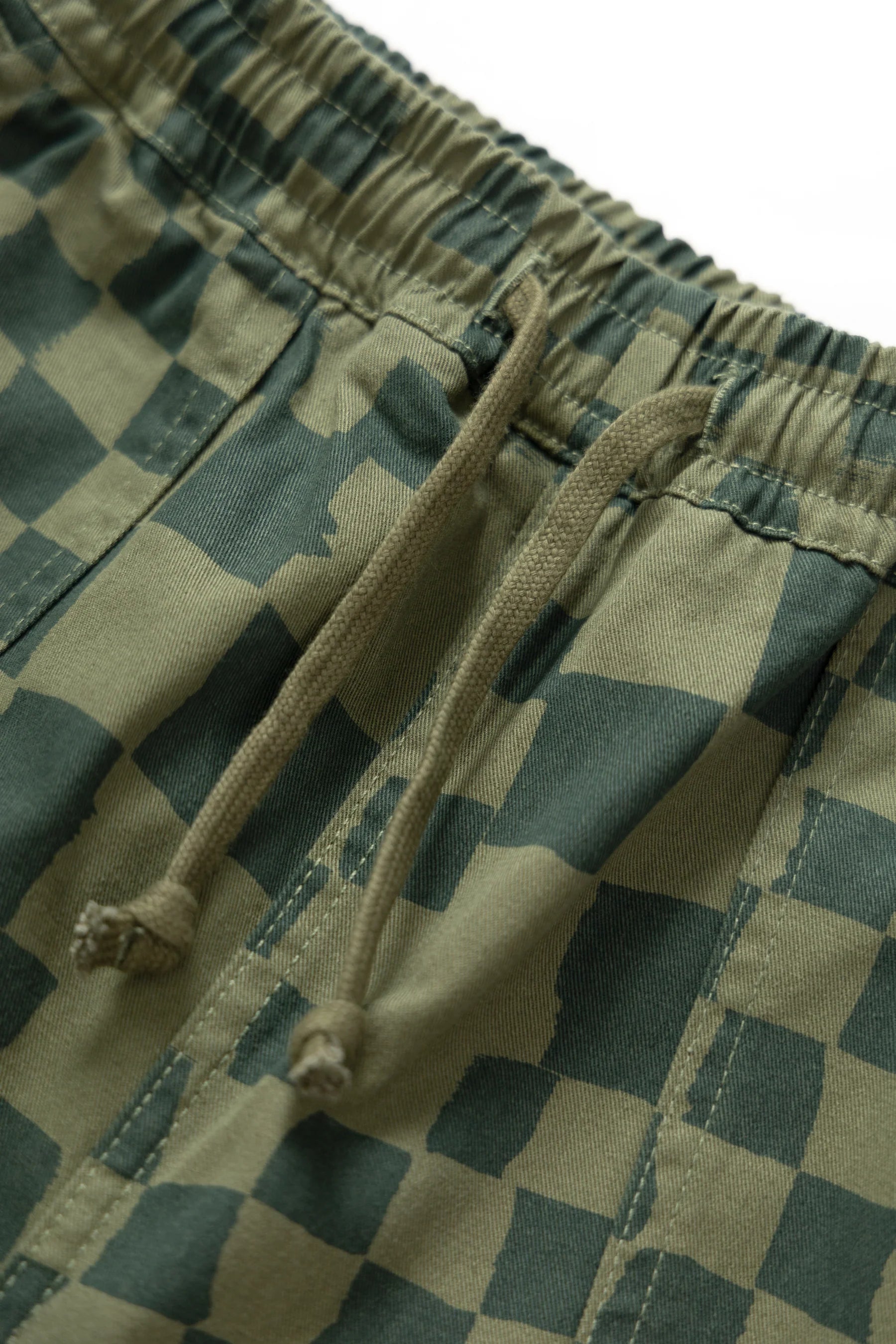 Service Works Drill Printed Chef Pant — Olive Checker — view 3
