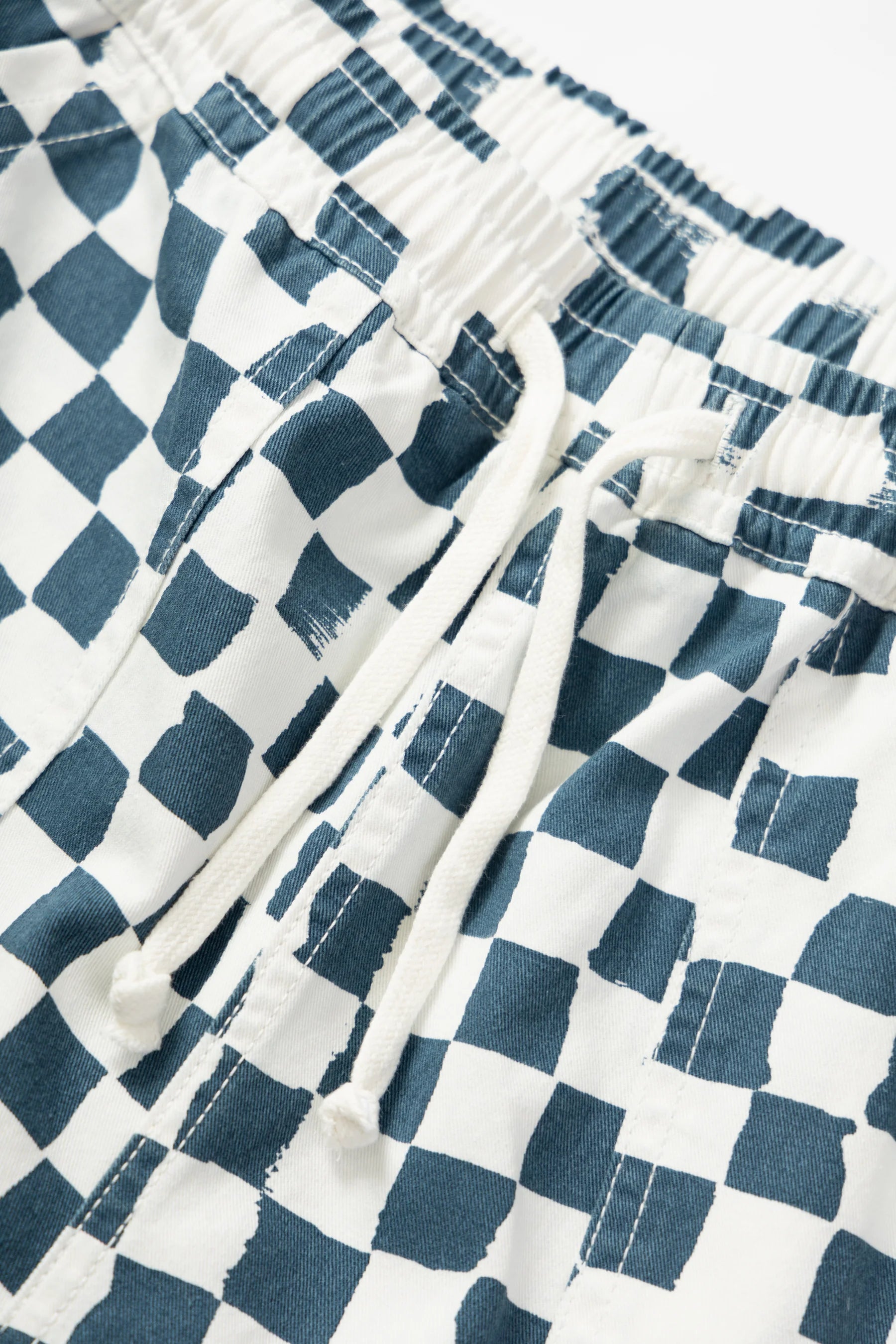Service Works Drill Printed Chef Short — Teal Checker — view 3