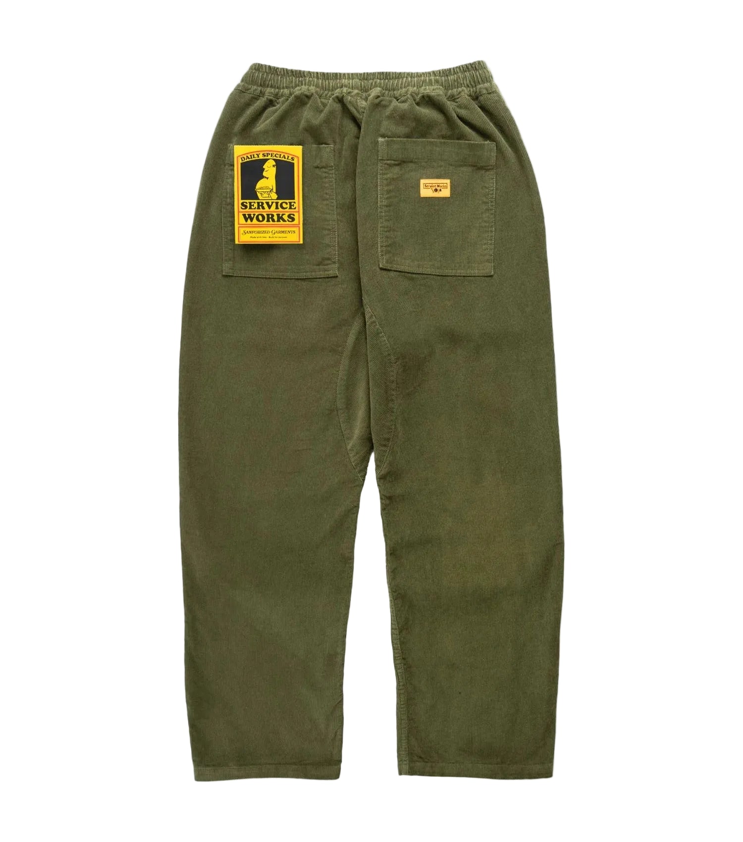 Service Works CORDUROY CHEF PANT - OLIVE
