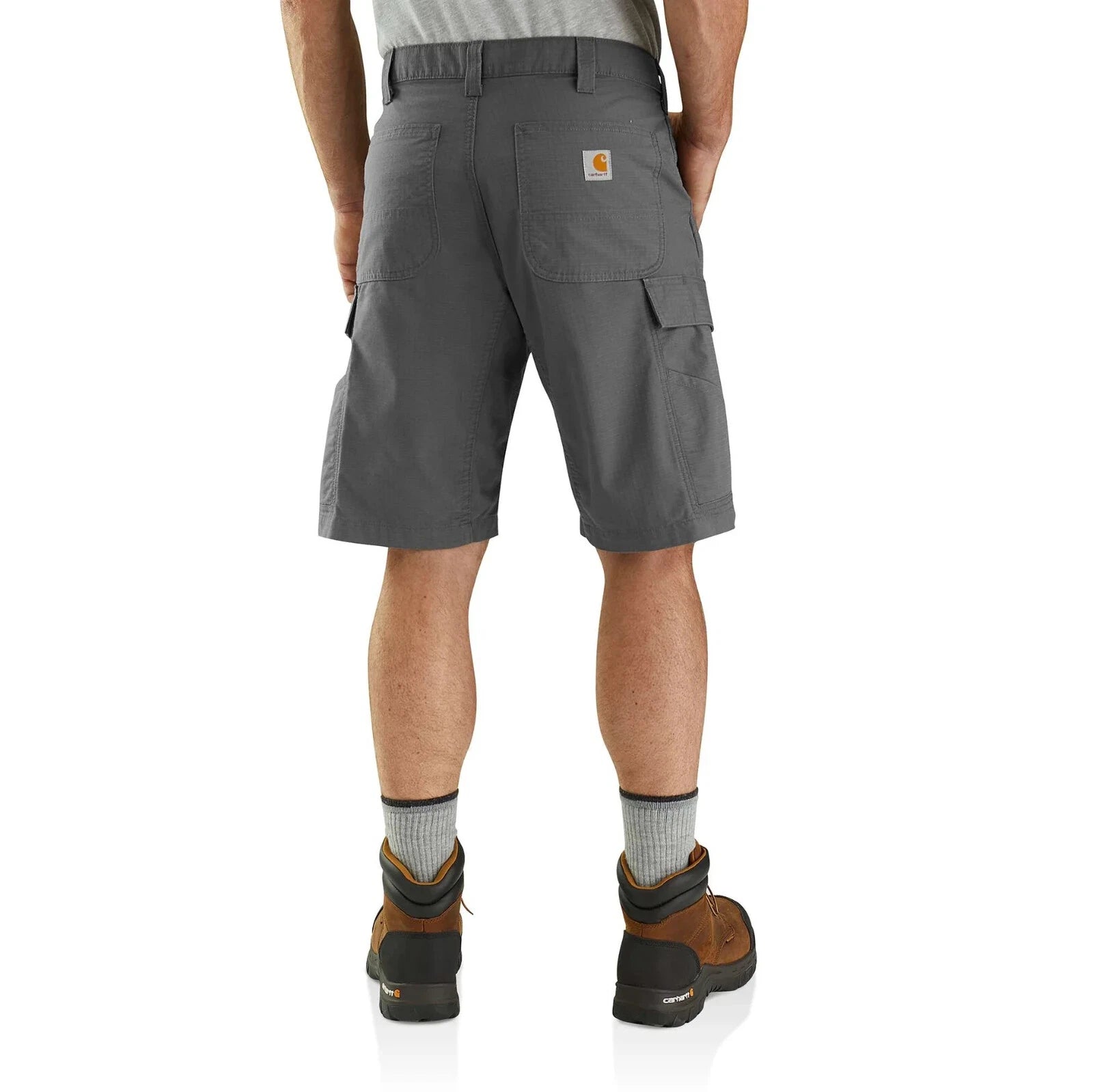 CARHARTT RUGGED FLEX RELAXED FIT CANVAS CARGO WORK SHORT - SHADOW