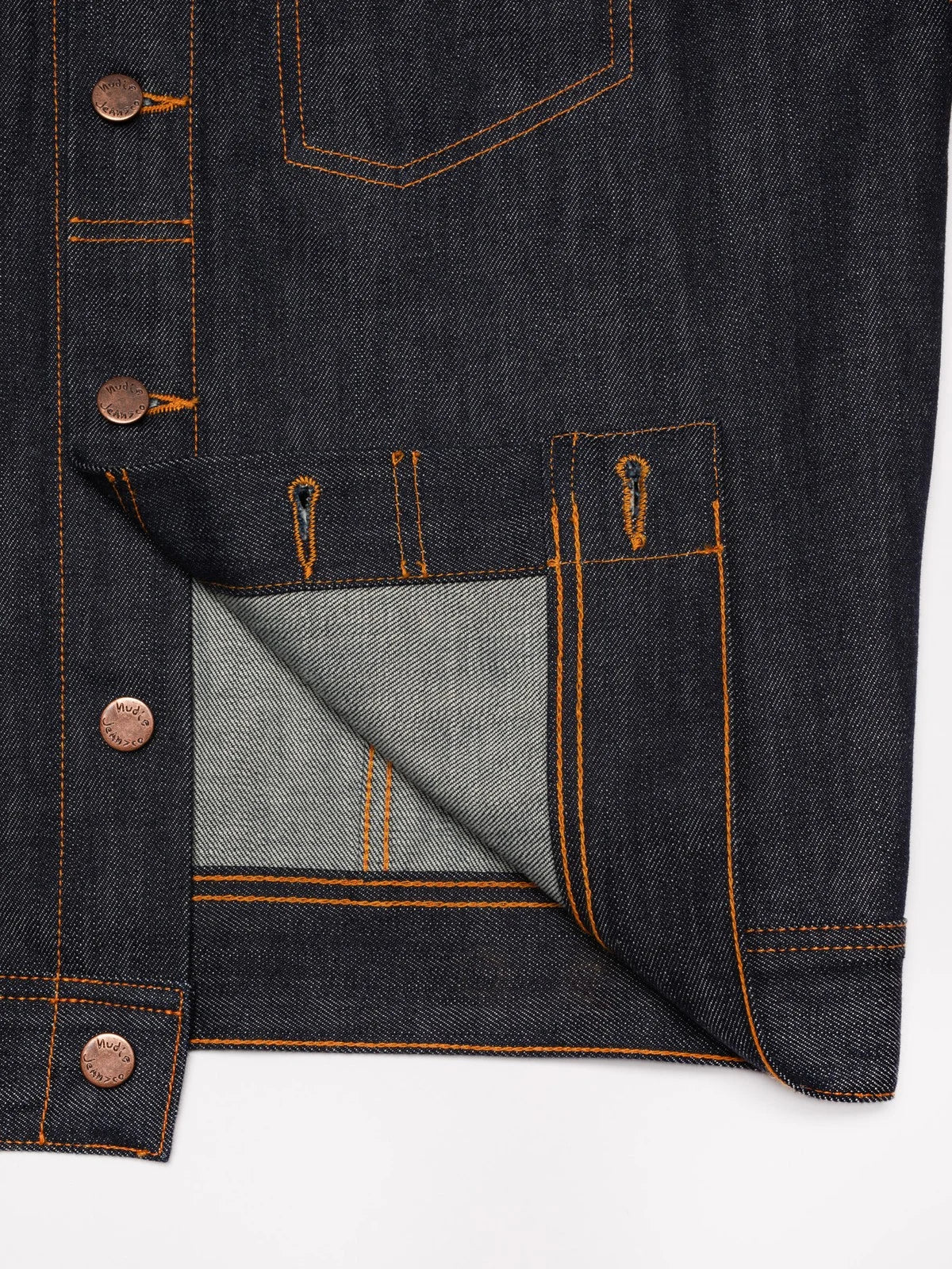 Nudie Jeans Conny Denim Jacket Dry Streaky — Mid Blue — view 5