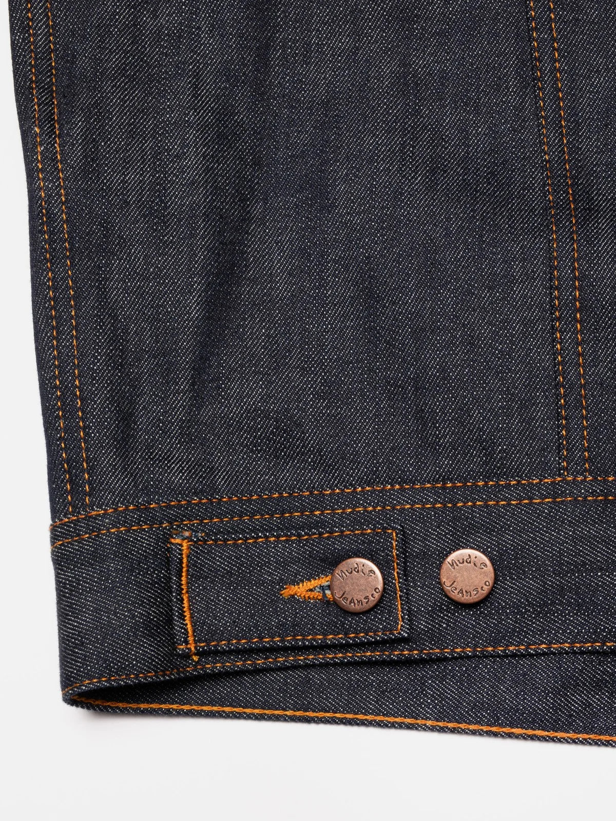 Nudie Jeans Conny Denim Jacket Dry Streaky — Mid Blue — view 6
