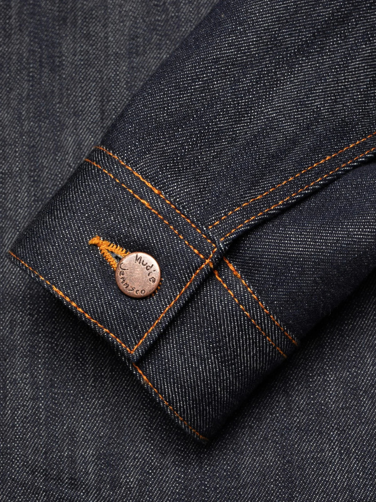 Nudie Jeans Conny Denim Jacket Dry Streaky — Mid Blue — view 3