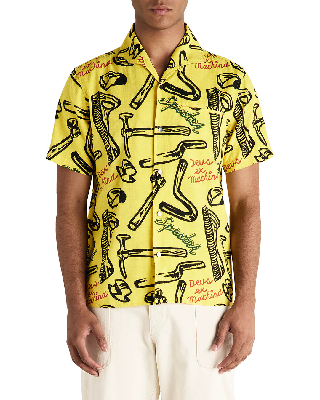 DEUS EX MACHINA SPECTER TOOLS SS SHIRT - CANARY YELLOW