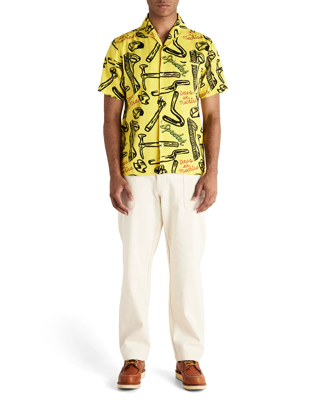 DEUS EX MACHINA SPECTER TOOLS SS SHIRT - CANARY YELLOW