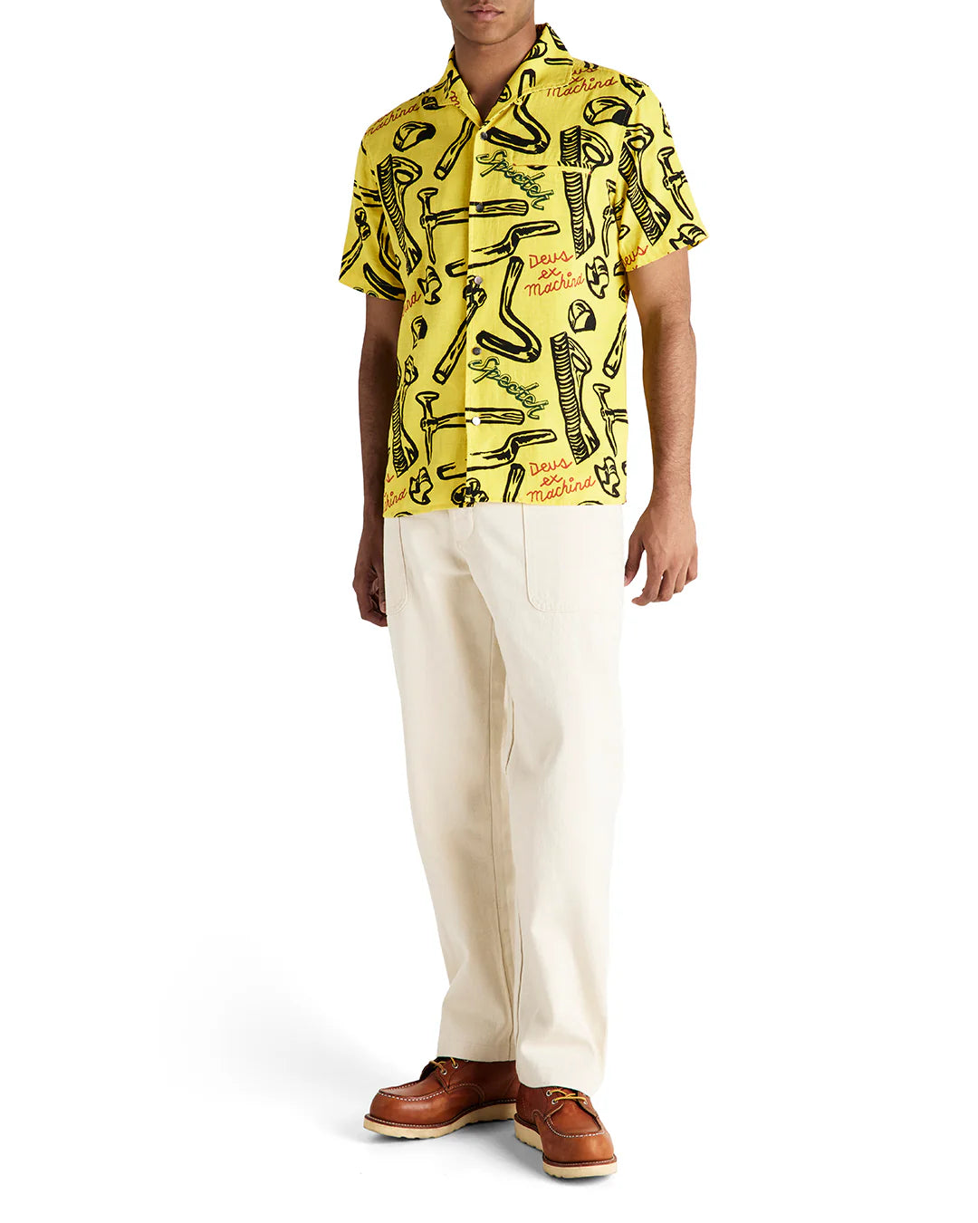 DEUS EX MACHINA SPECTER TOOLS SS SHIRT - CANARY YELLOW