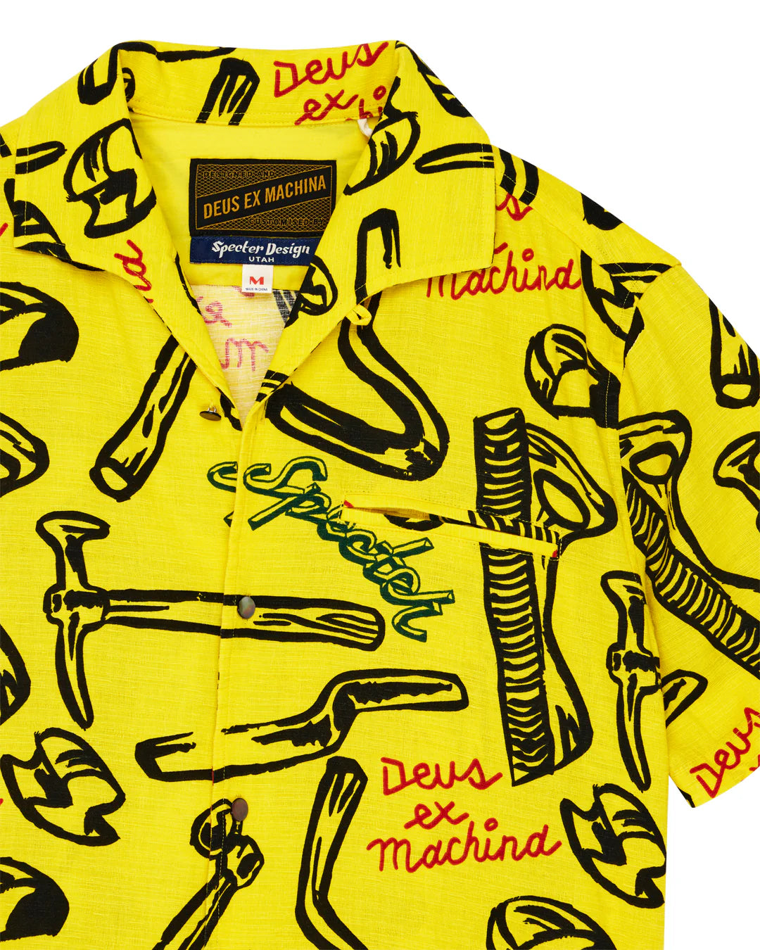 DEUS EX MACHINA SPECTER TOOLS SS SHIRT - CANARY YELLOW