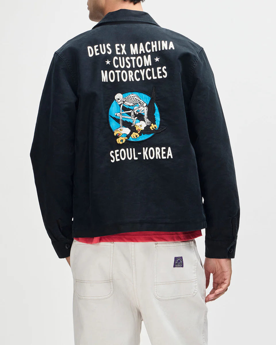DEUS EX MACHINA FUGAZI SOUVENIR JACKET - BLACK