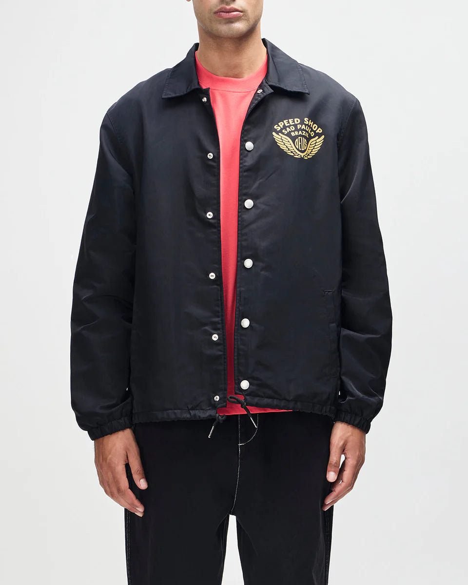 DEUS EX MACHINA MUNIFICENCE NYLON COACH - BLACK