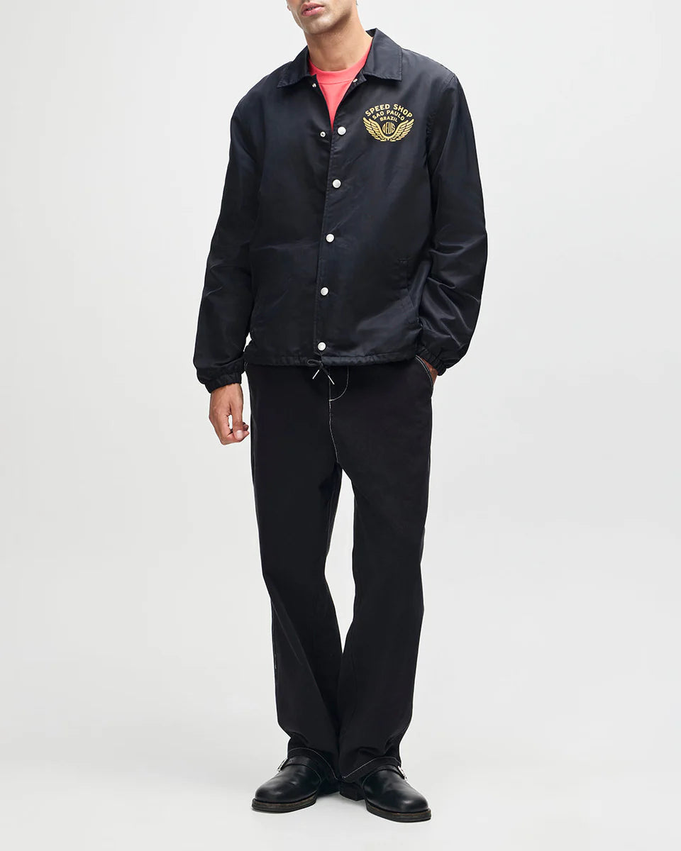 DEUS EX MACHINA MUNIFICENCE NYLON COACH - BLACK